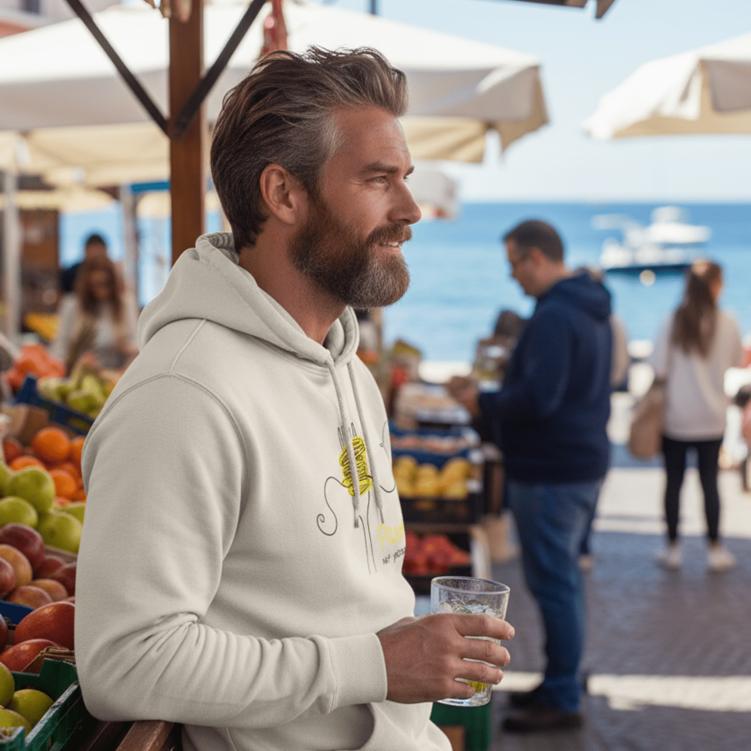 No Shit Shirts - Hoodie (Frontprint Large): Pasta, not patriarchy - Hoodies - basic