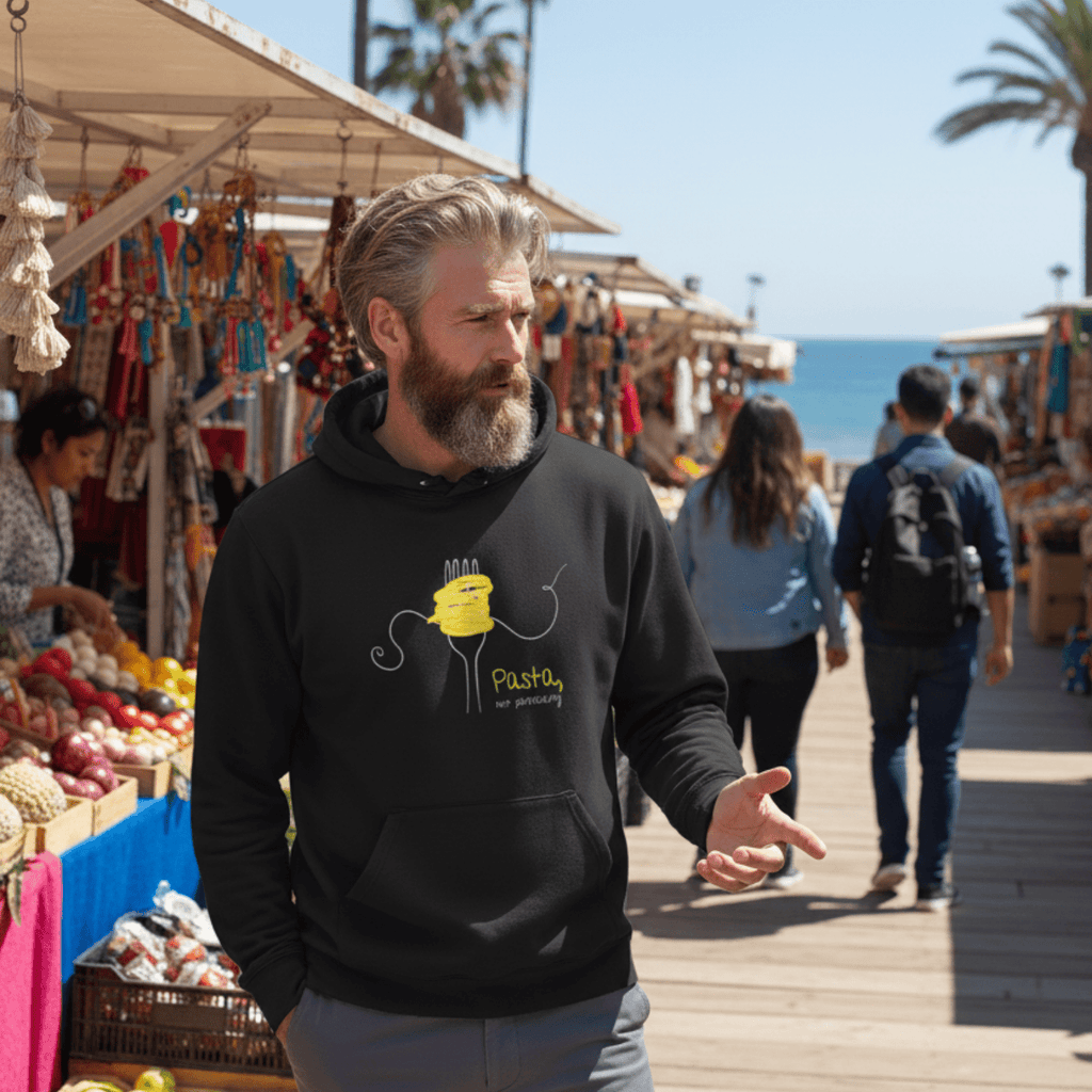 No Shit Shirts - Hoodie (Frontprint Large): Pasta, not patriarchy - Hoodies - basic