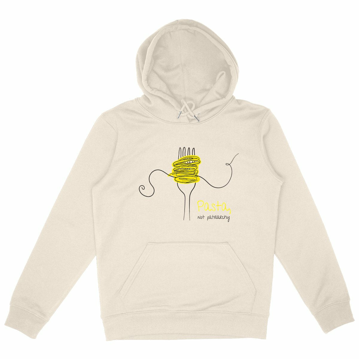 No Shit Shirts - Hoodie (Frontprint Large): Pasta, not patriarchy - Hoodies - basic