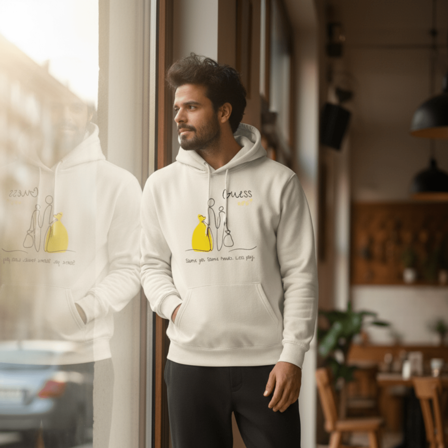 No Shit Shirts - Hoodie (Frontprint Large): Same job. Same hours. Less pay. Guess who? - Equal Pay - basic