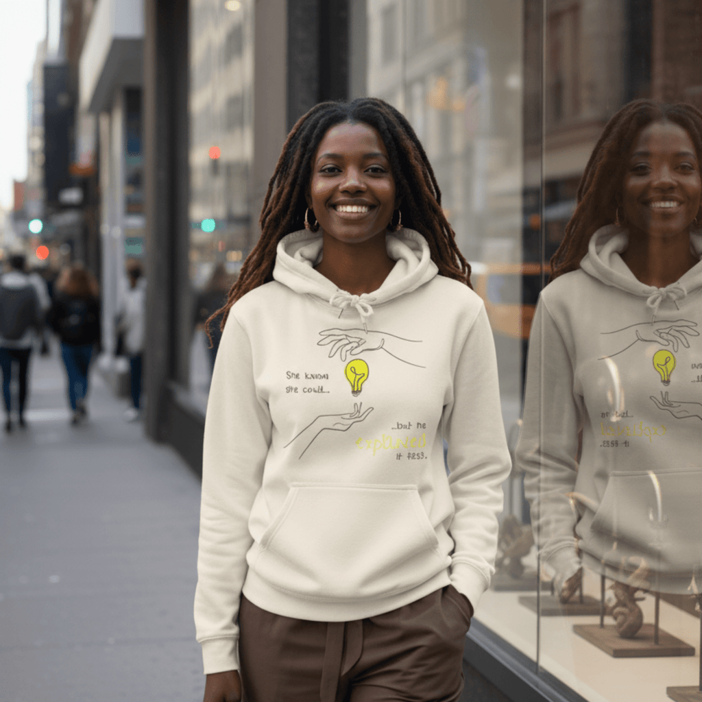 No Shit Shirts - Hoodie (Frontprint Large): She knew she could, but he explained it first. - Hoodies - basic