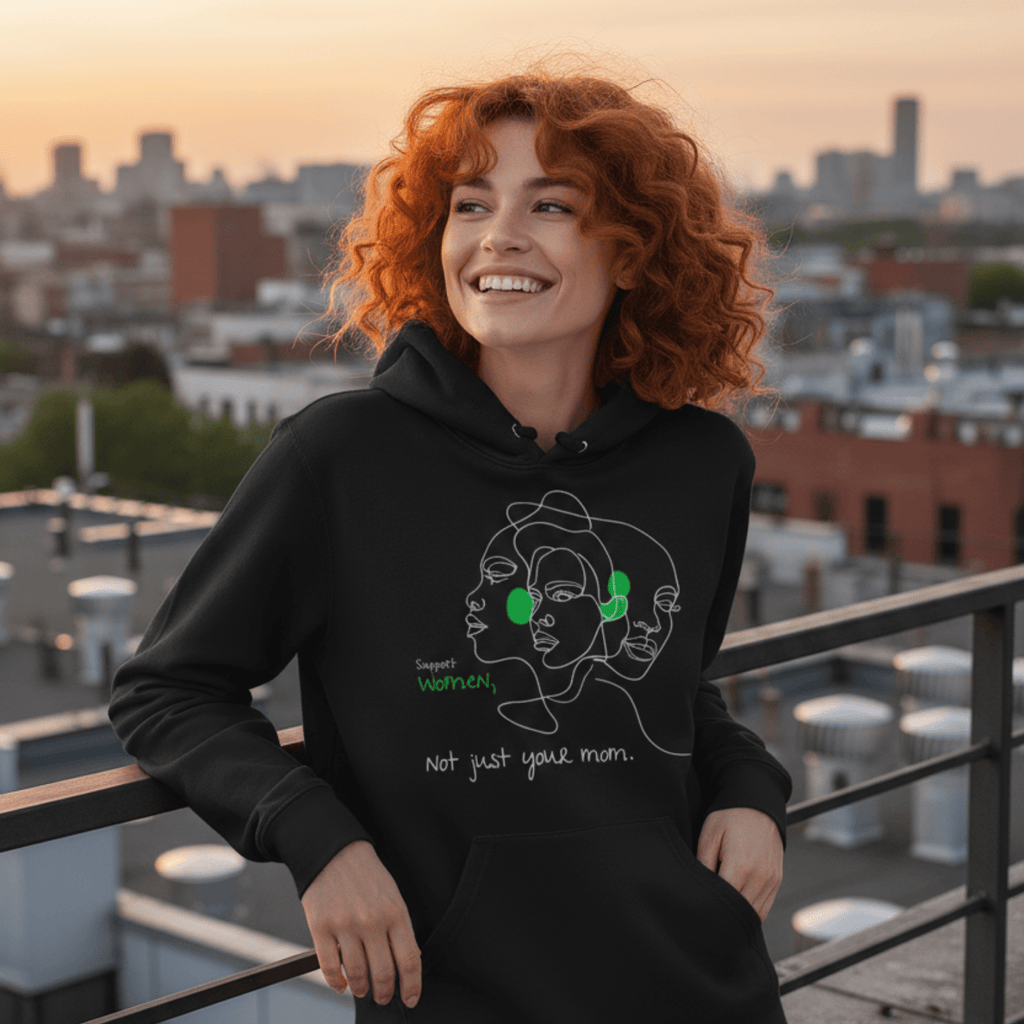 No Shit Shirts - Hoodie (Frontprint Large): Support women. Not just your mom - Hoodies - basic