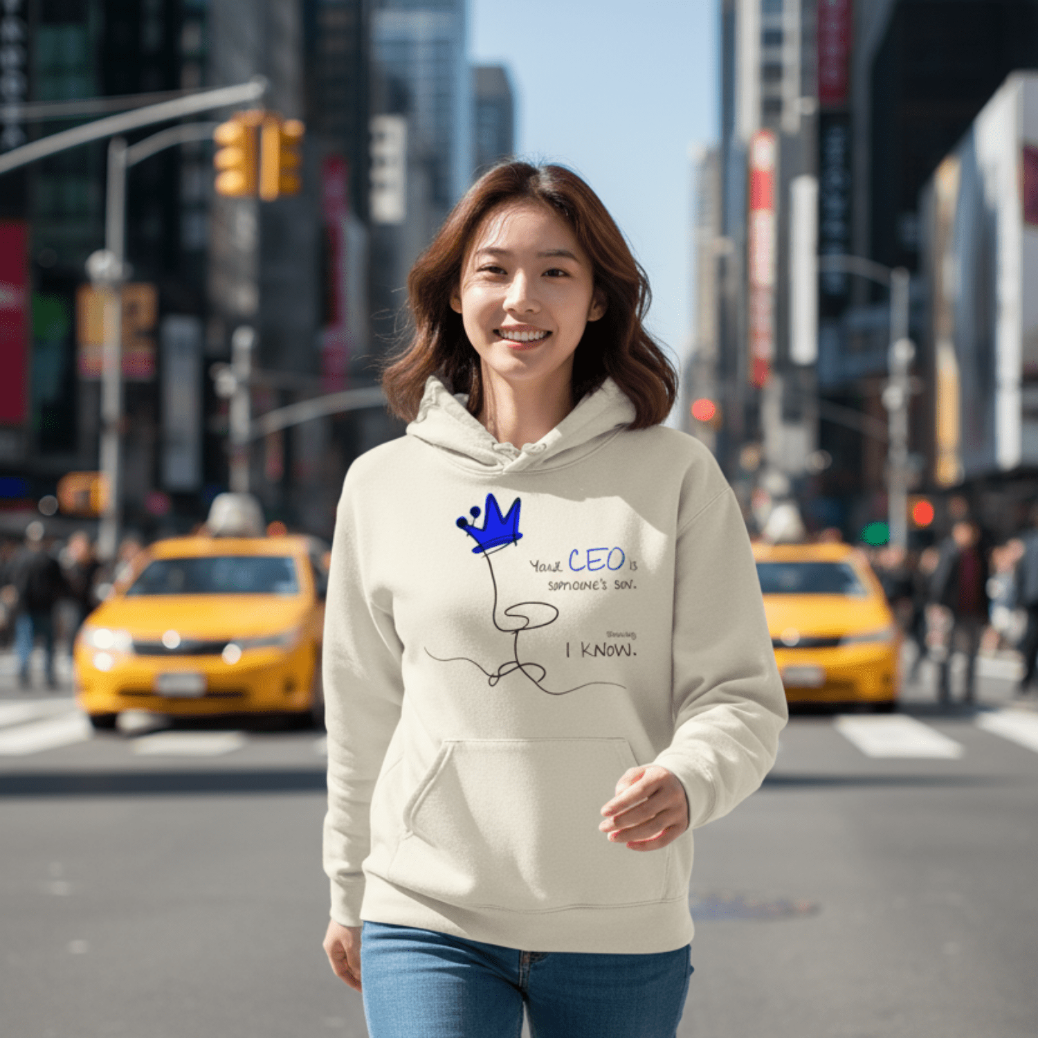 No Shit Shirts - Hoodie (Frontprint Large): Your CEO is someone’s son. Shocking, I know. - Equal Pay - basic