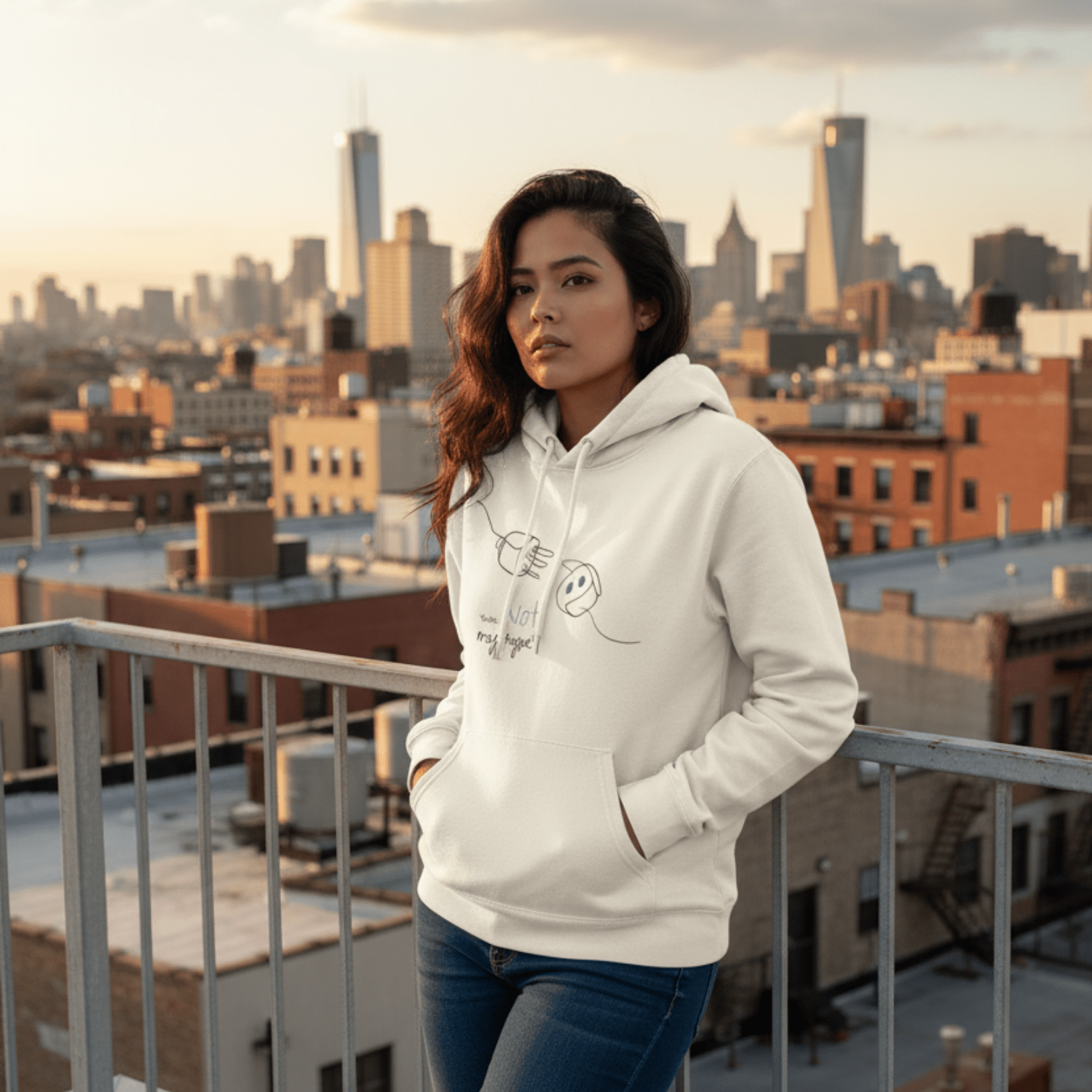 No Shit Shirts - Hoodie (Frontprint Large): Your not my type - Body & Autonomy & Sexism - basic