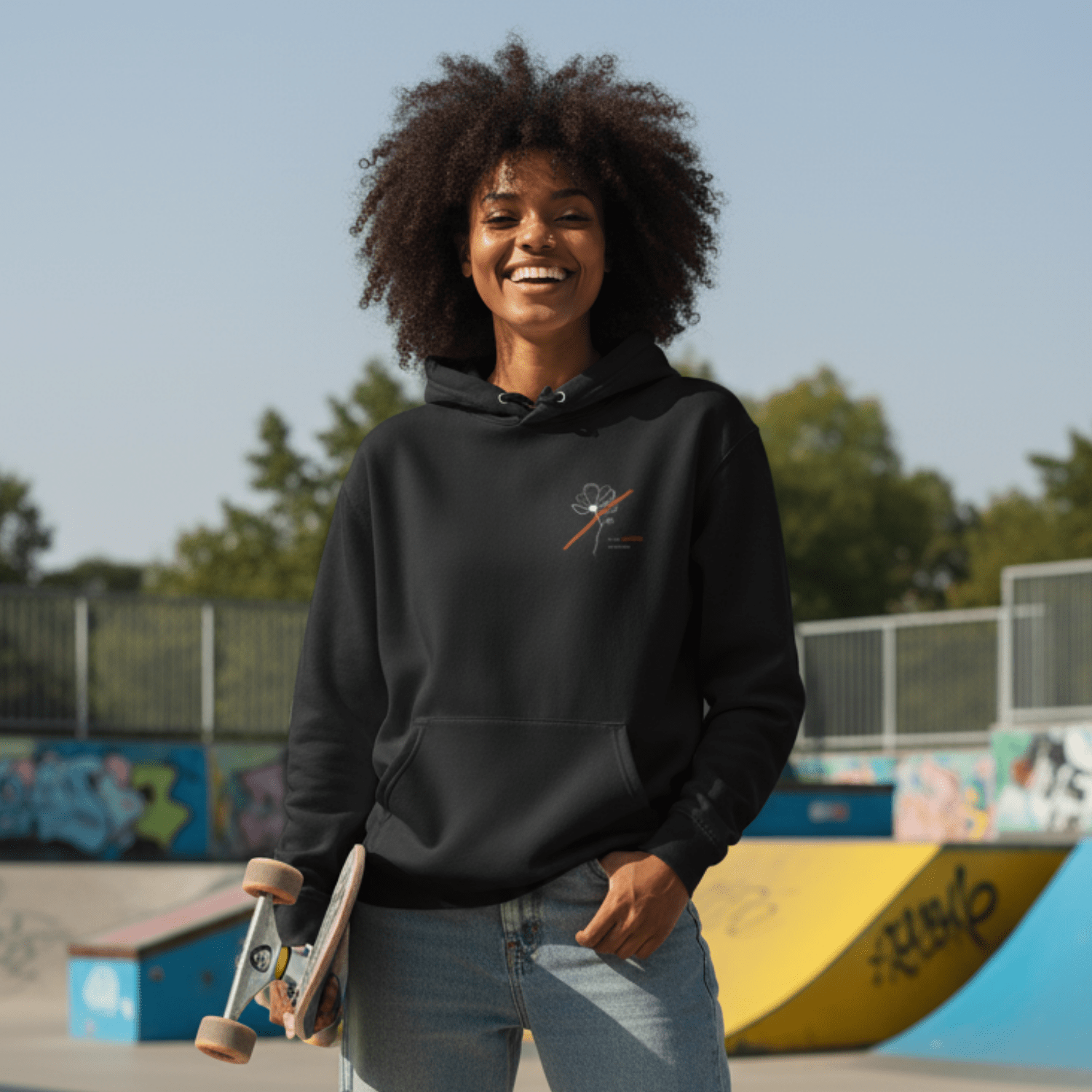 No Shit Shirts - Hoodie: I’ll take power over flowers - Hoodies - basic