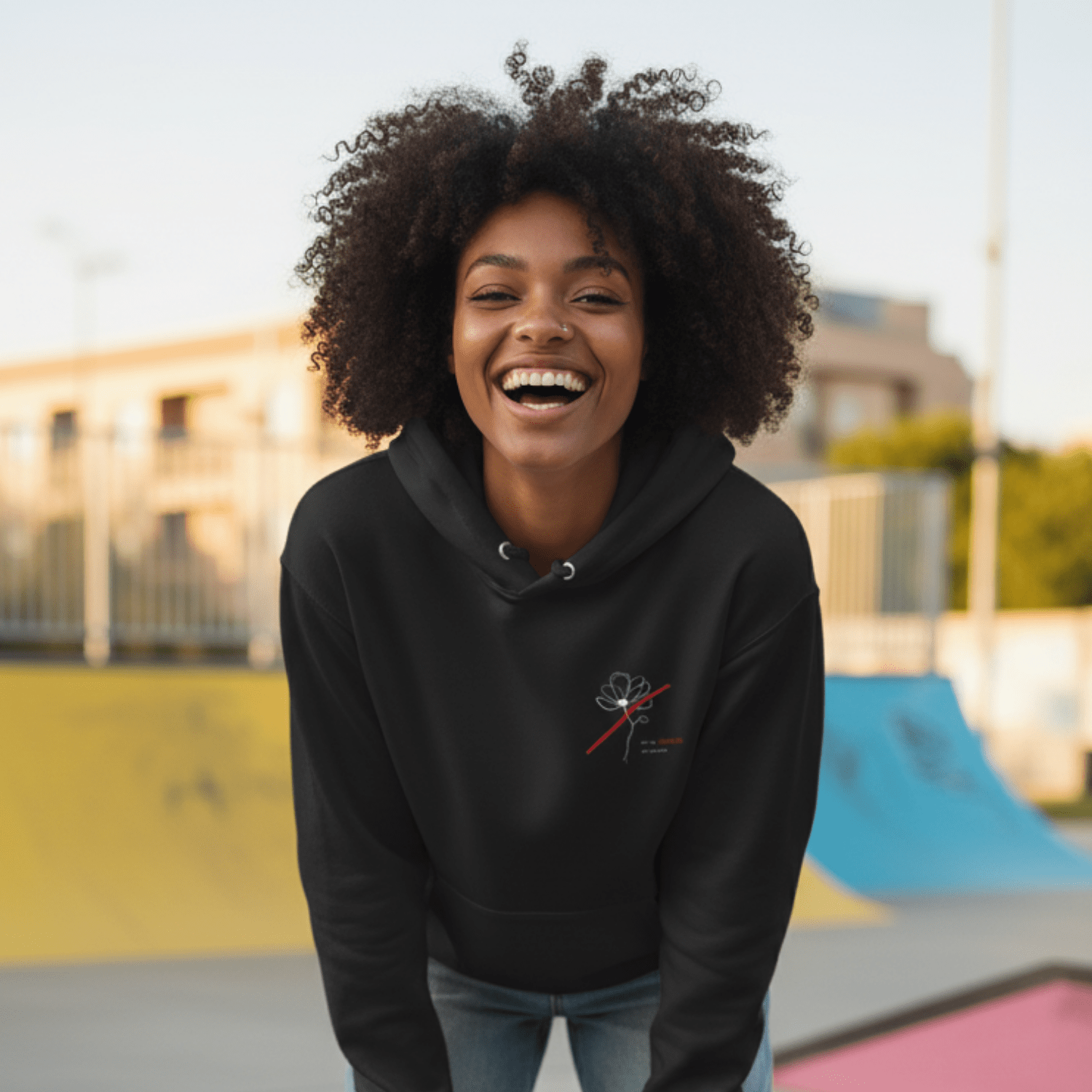 No Shit Shirts - Hoodie: I’ll take power over flowers - Hoodies - basic