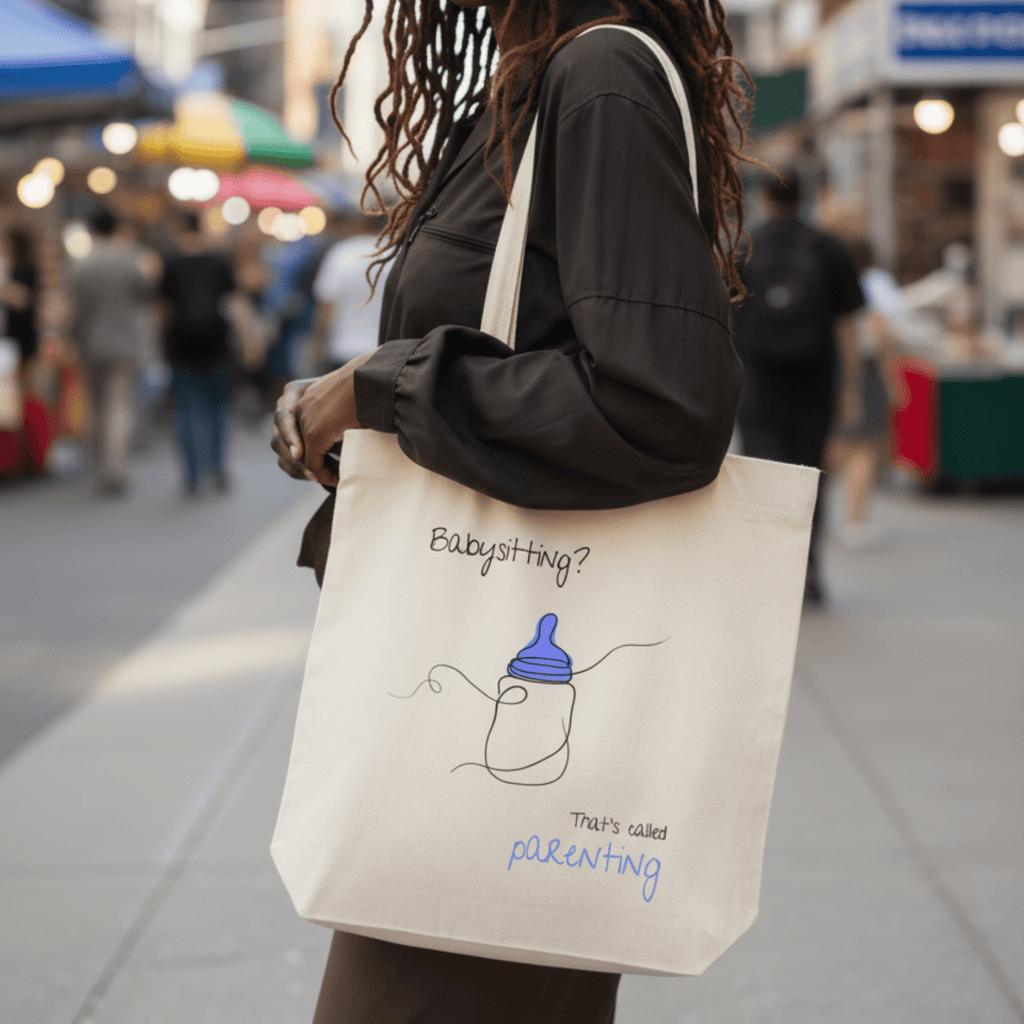 No Shit Shirts - Jutebeutel: Babysitting? That’s called parenting! - Gender Roles - basic