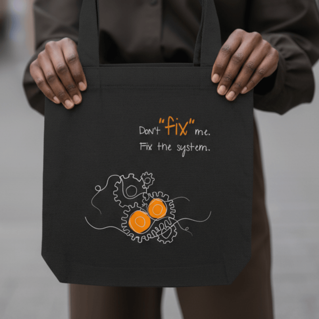 No Shit Shirts - Jutebeutel: Don’t “fix” me. Fix the system. - Jutebeuel - basic