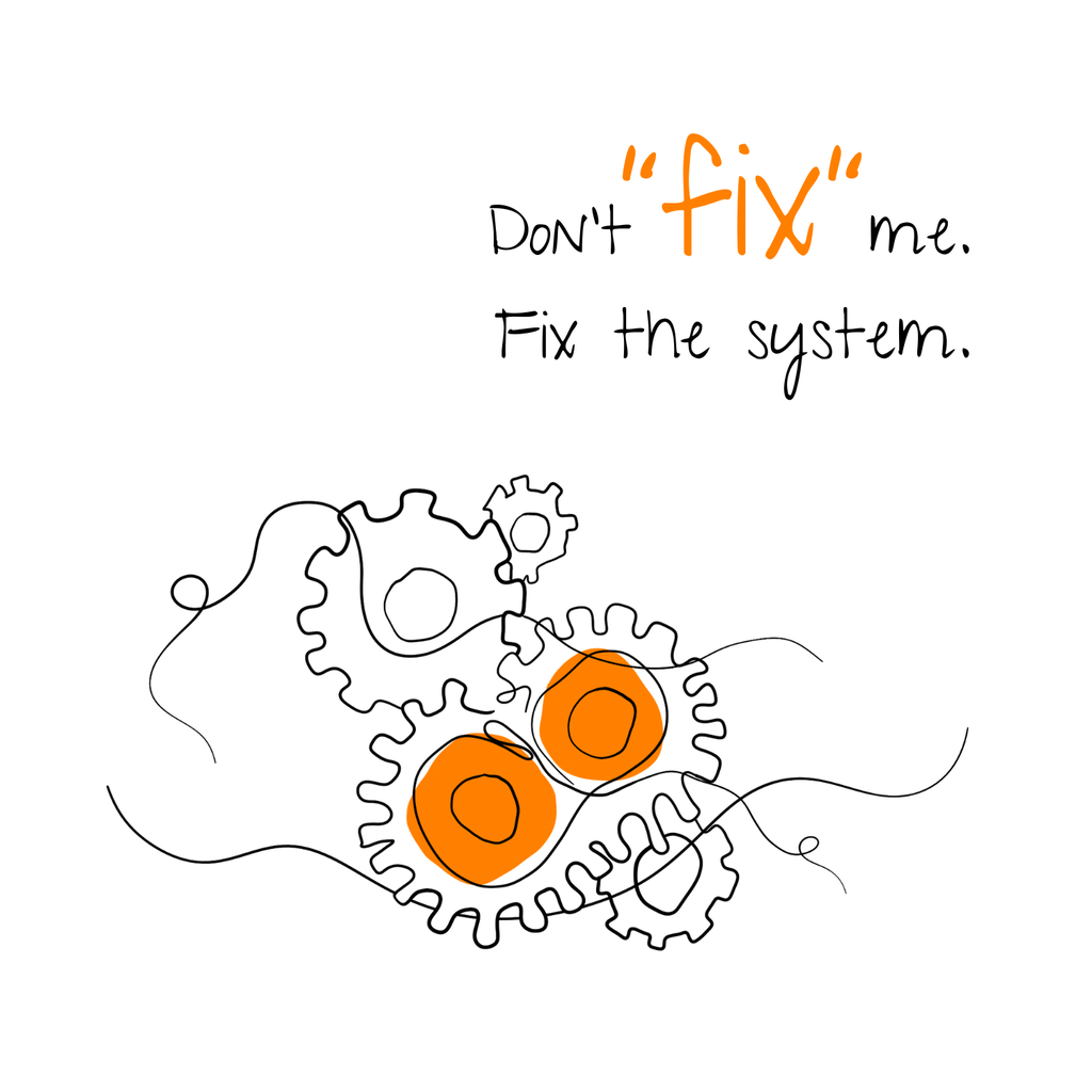 No Shit Shirts - Jutebeutel: Don’t “fix” me. Fix the system. - Jutebeuel - basic
