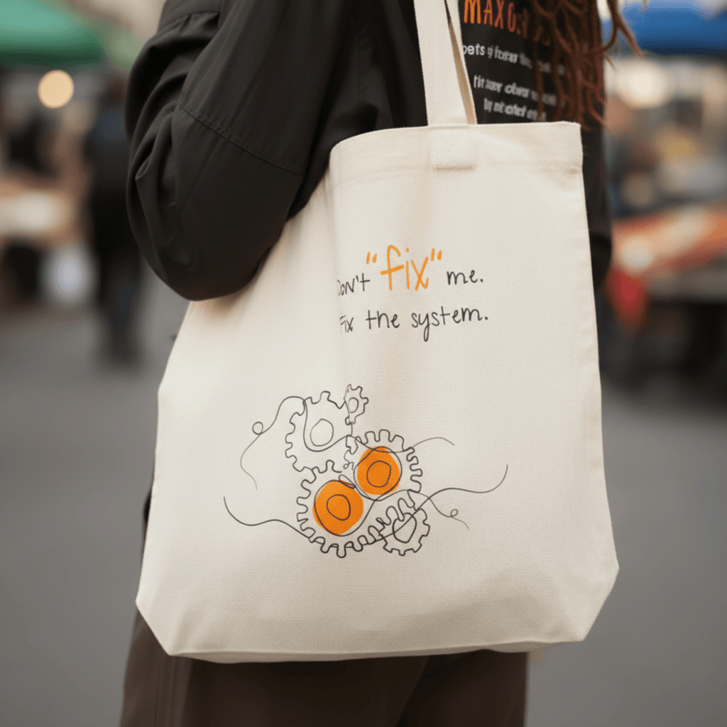 No Shit Shirts - Jutebeutel: Don’t “fix” me. Fix the system. - Jutebeuel - basic