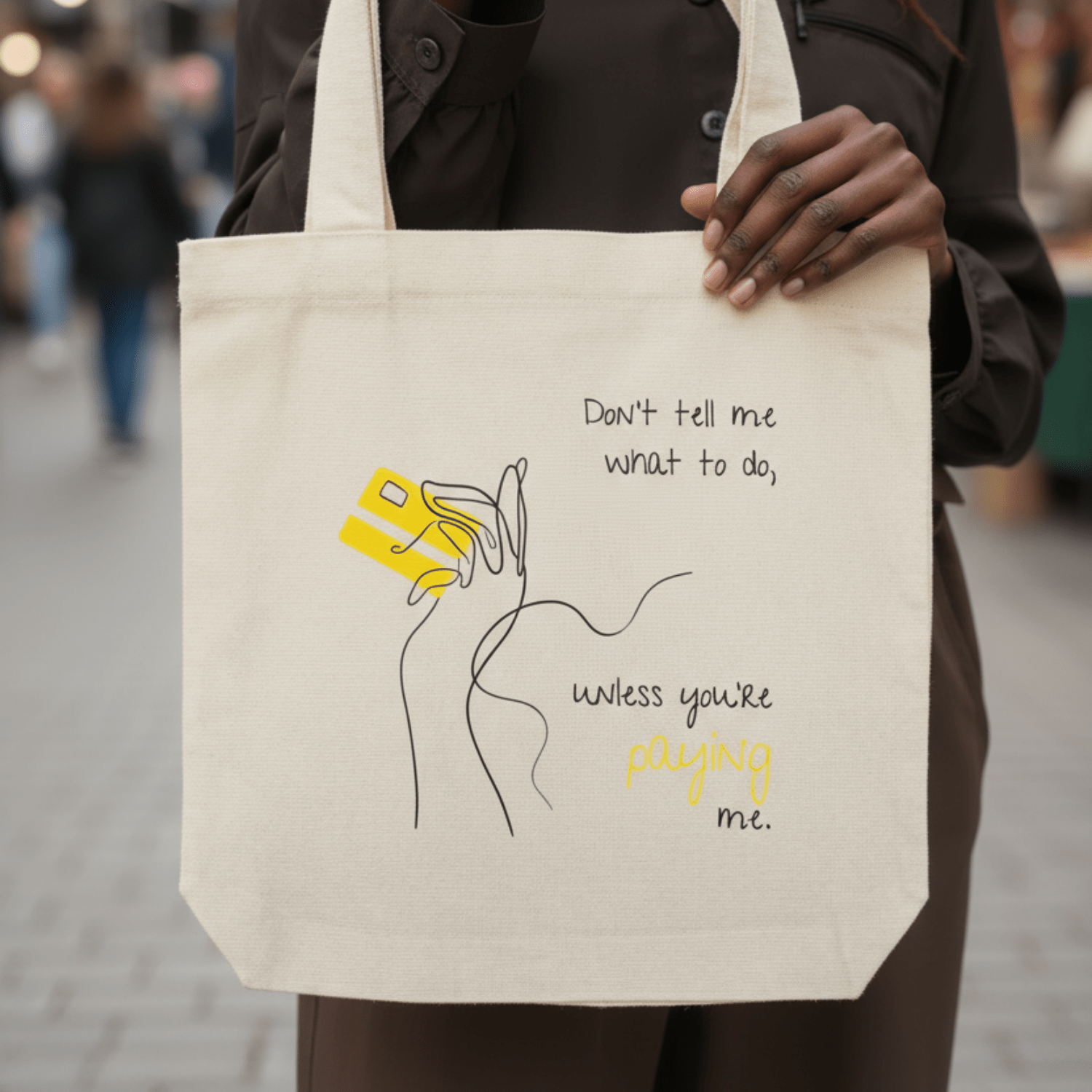 No Shit Shirts - Jutebeutel: Don’t tell me what to do, unless you’re paying me - Jutebeuel - basic