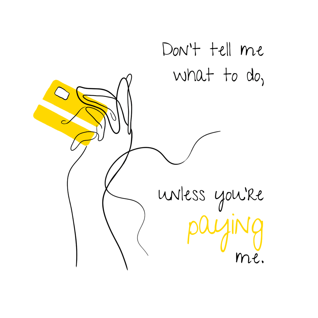 No Shit Shirts - Jutebeutel: Don’t tell me what to do, unless you’re paying me - Jutebeuel - basic