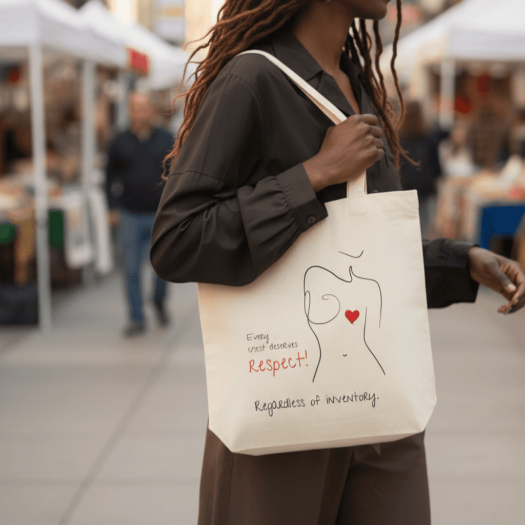 No Shit Shirts - Jutebeutel: Every chest deserves respect. Regardless of inventory. - Body & Autonomy & Sexism - basic