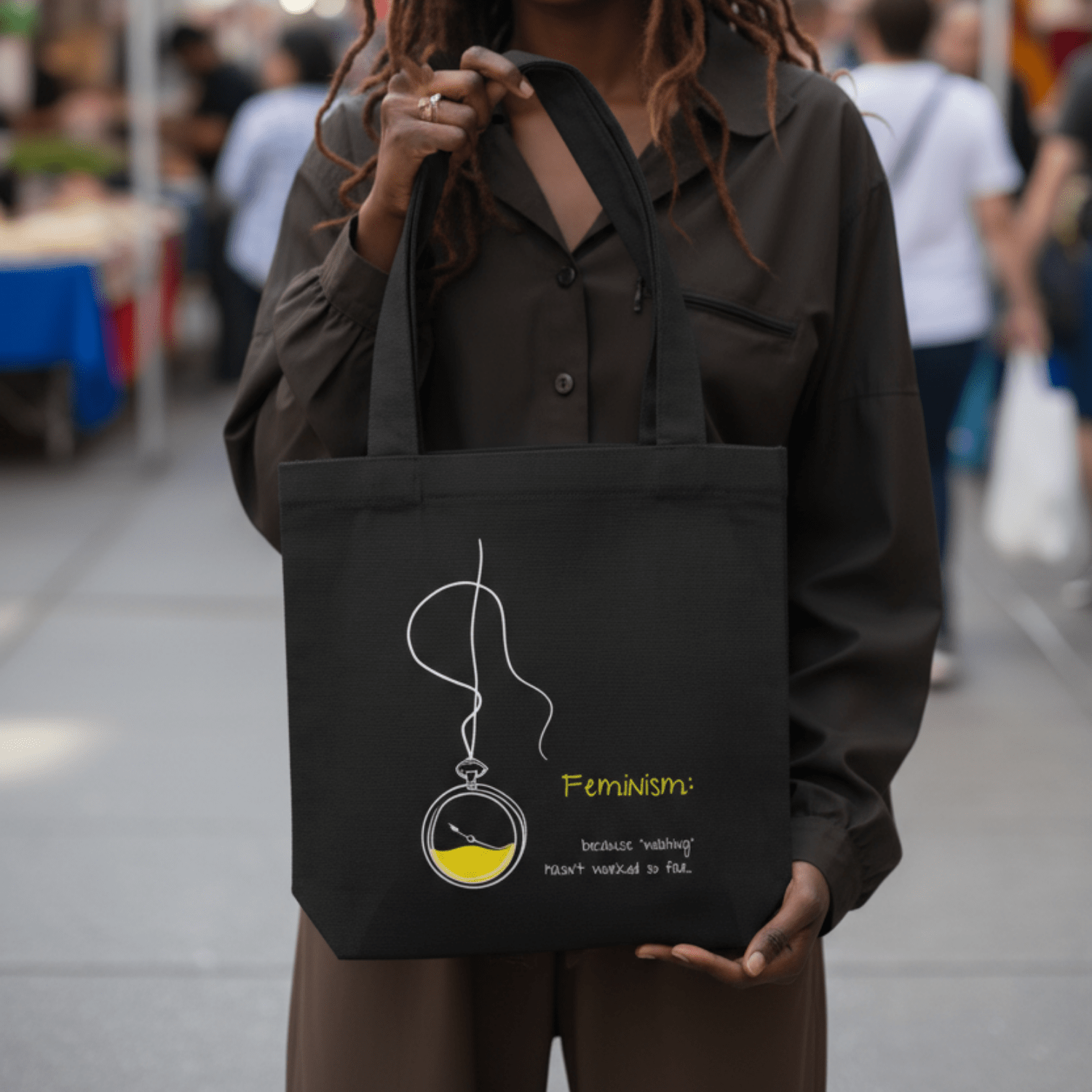 No Shit Shirts - Jutebeutel: Feminism: because “waiting” hasn’t worked so far - Jutebeuel - basic