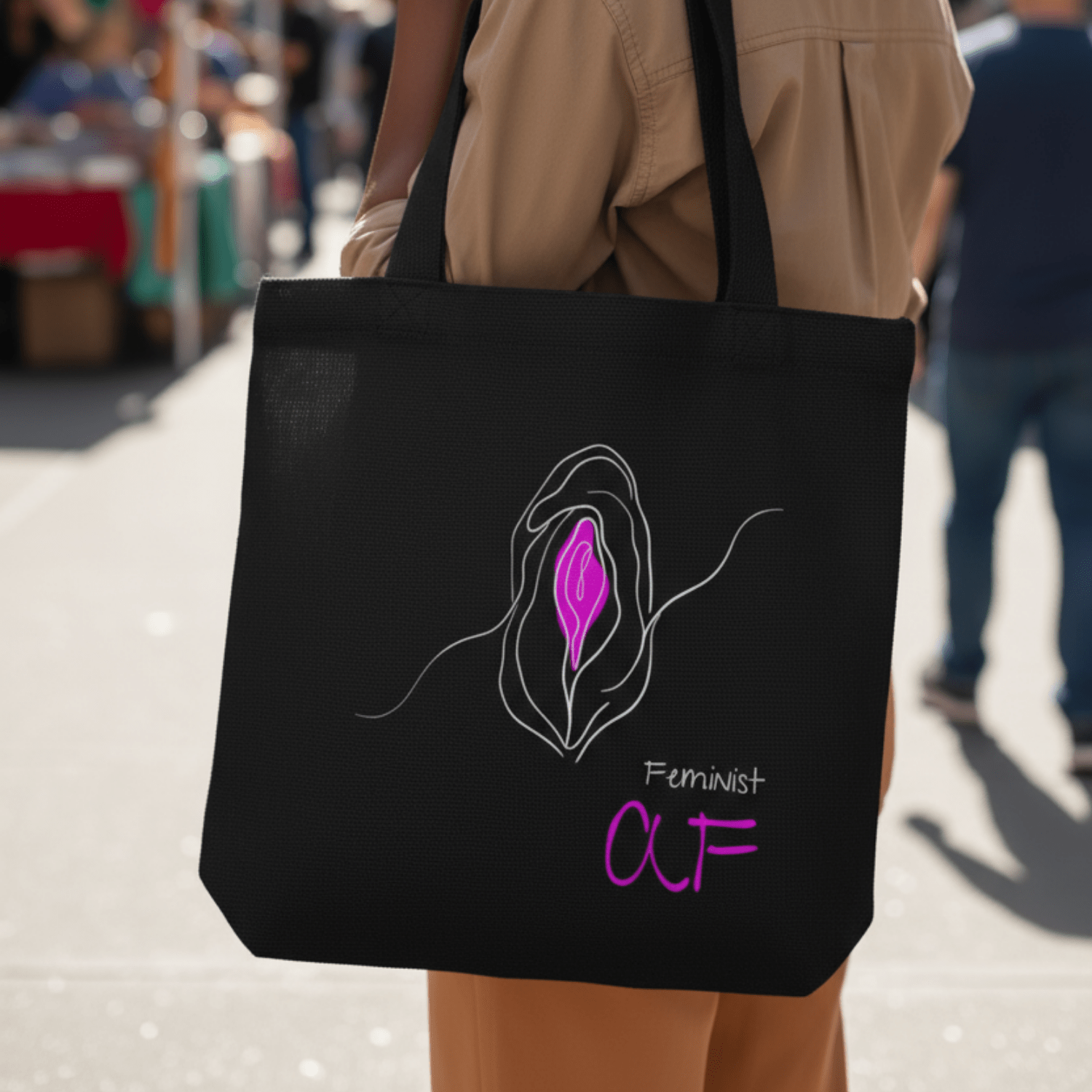 No Shit Shirts - Jutebeutel: Feminist AF - Jutebeuel - basic