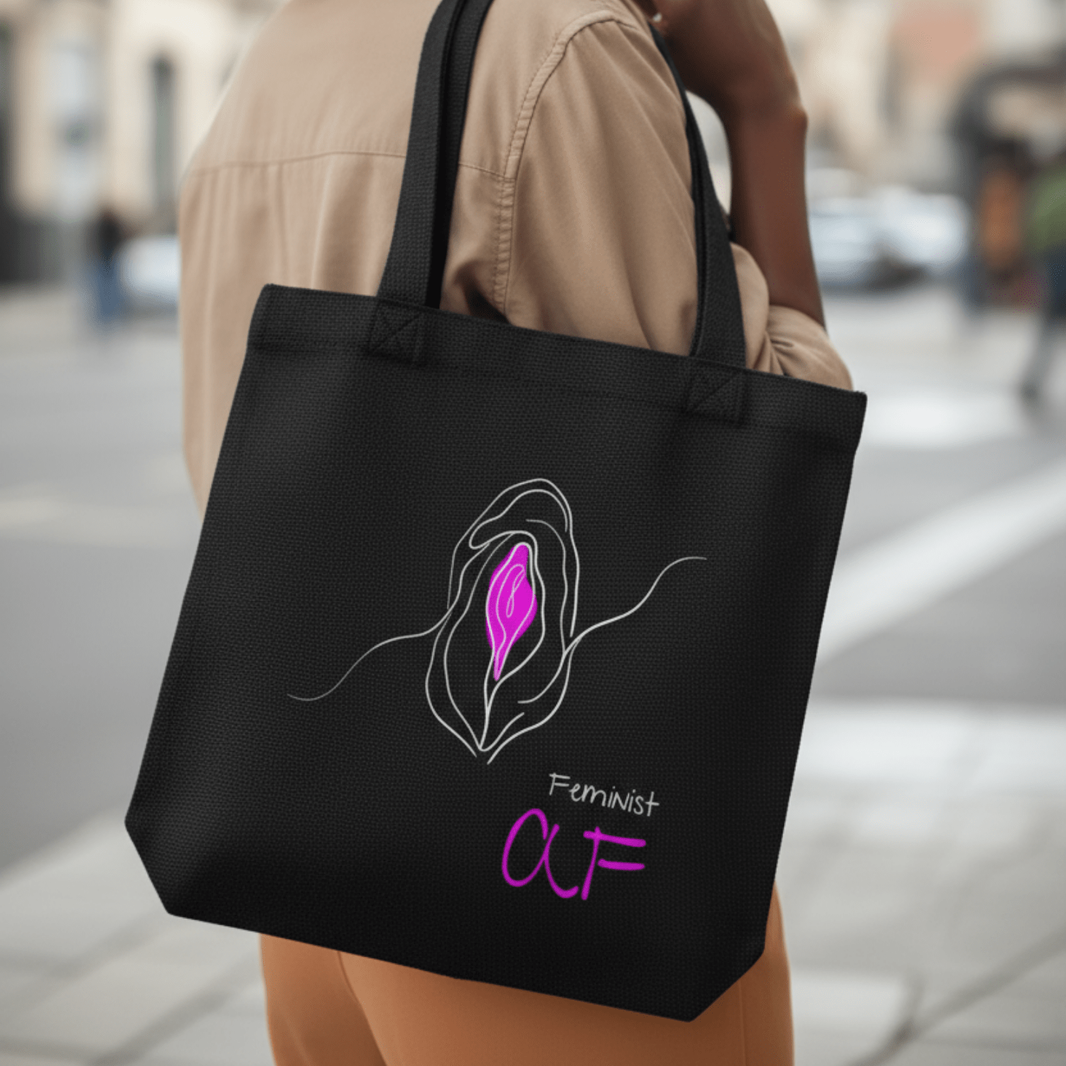 No Shit Shirts - Jutebeutel: Feminist AF - Jutebeuel - basic