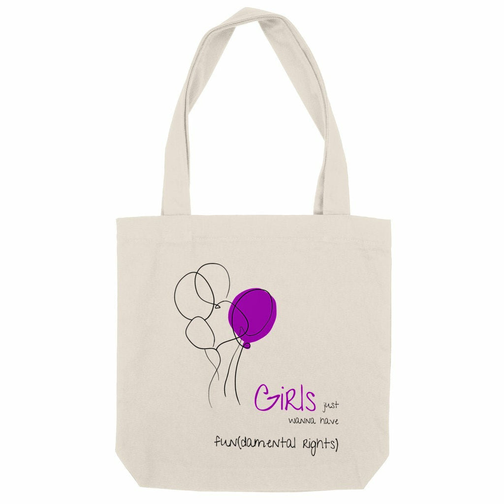 No Shit Shirts - Jutebeutel: Girls just wanna have fun(damental rights) - Jutebeuel - basic