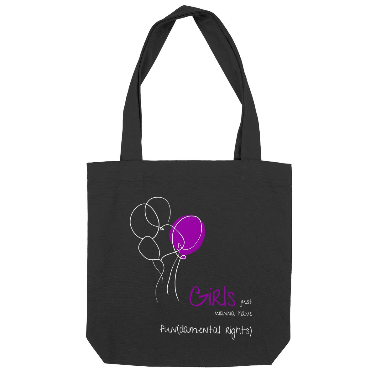 No Shit Shirts - Jutebeutel: Girls just wanna have fun(damental rights) - Jutebeuel - basic