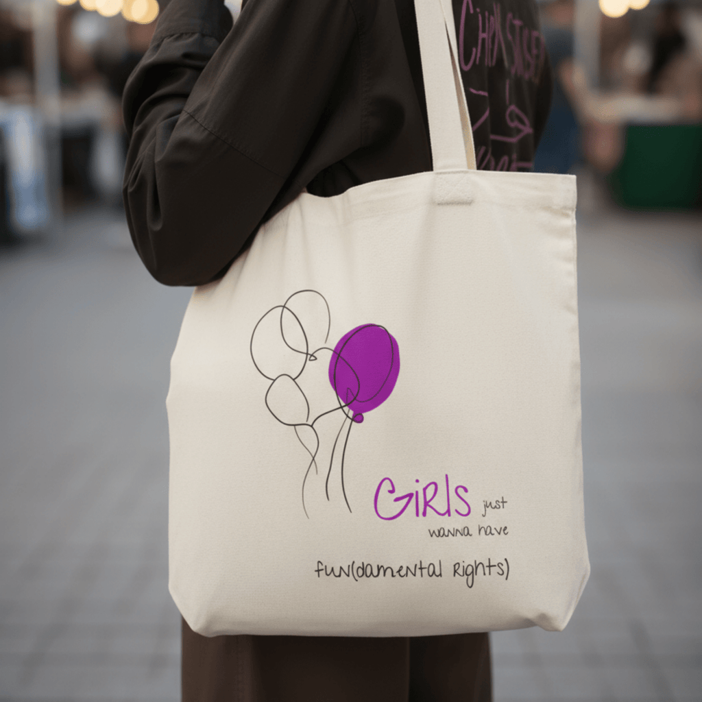 No Shit Shirts - Jutebeutel: Girls just wanna have fun(damental rights) - Jutebeuel - basic