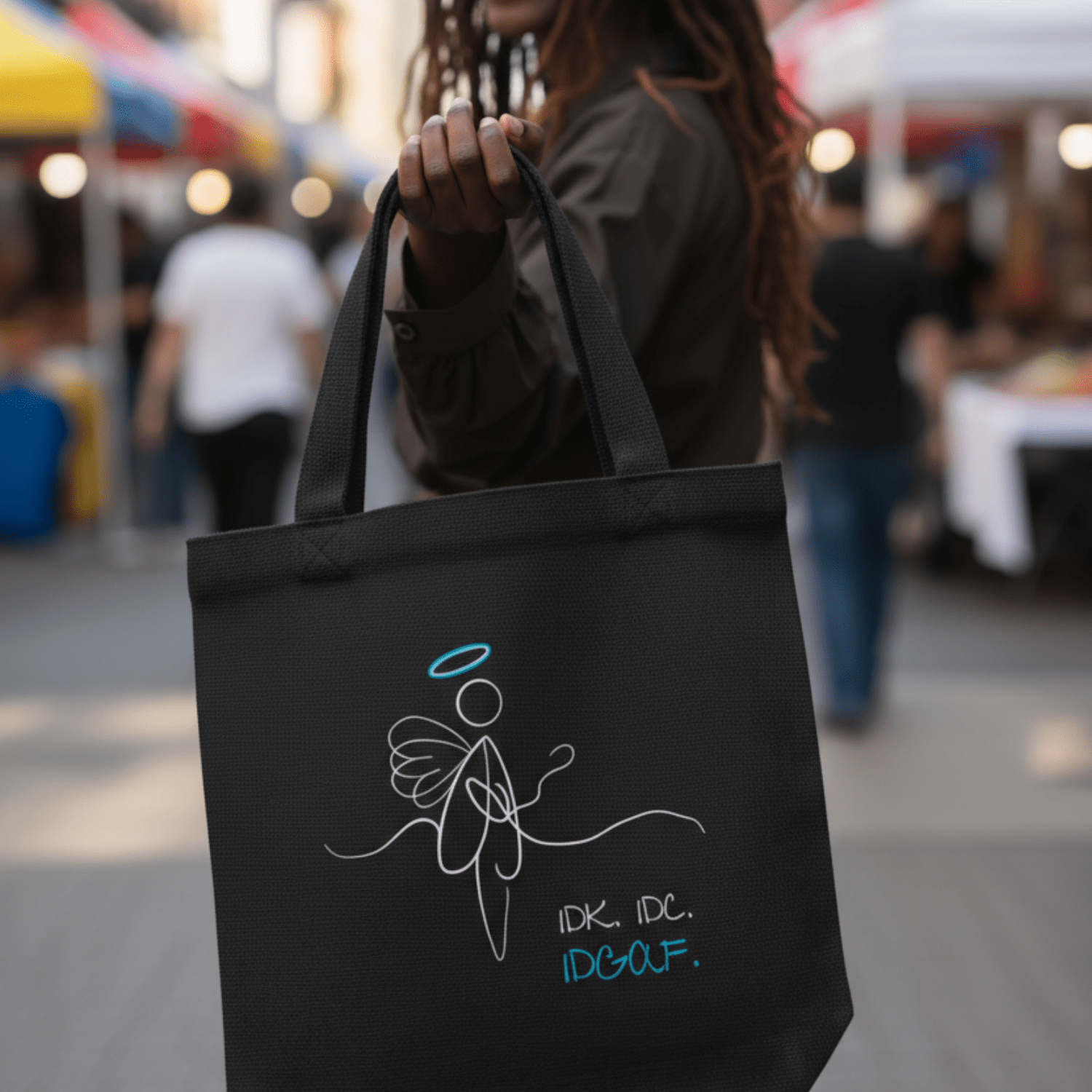 No Shit Shirts - Jutebeutel: IDK. IDC. IDGAF. - Jutebeuel - basic