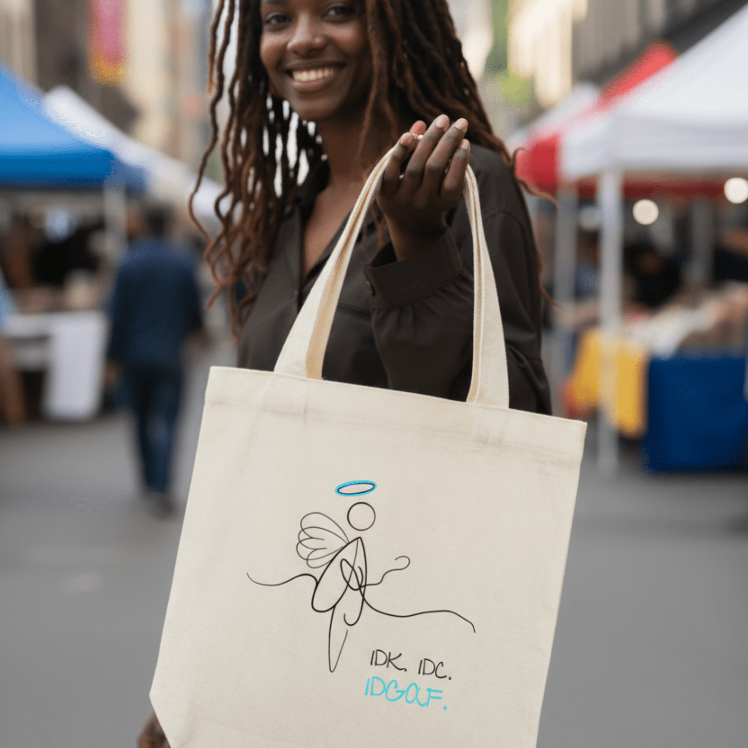 No Shit Shirts - Jutebeutel: IDK. IDC. IDGAF. - Jutebeuel - basic