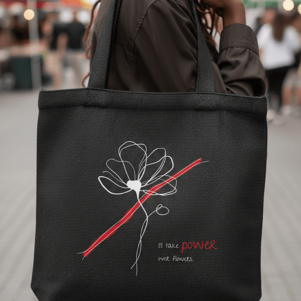 No Shit Shirts - Jutebeutel: I’ll take power over flowers - Jutebeuel - basic