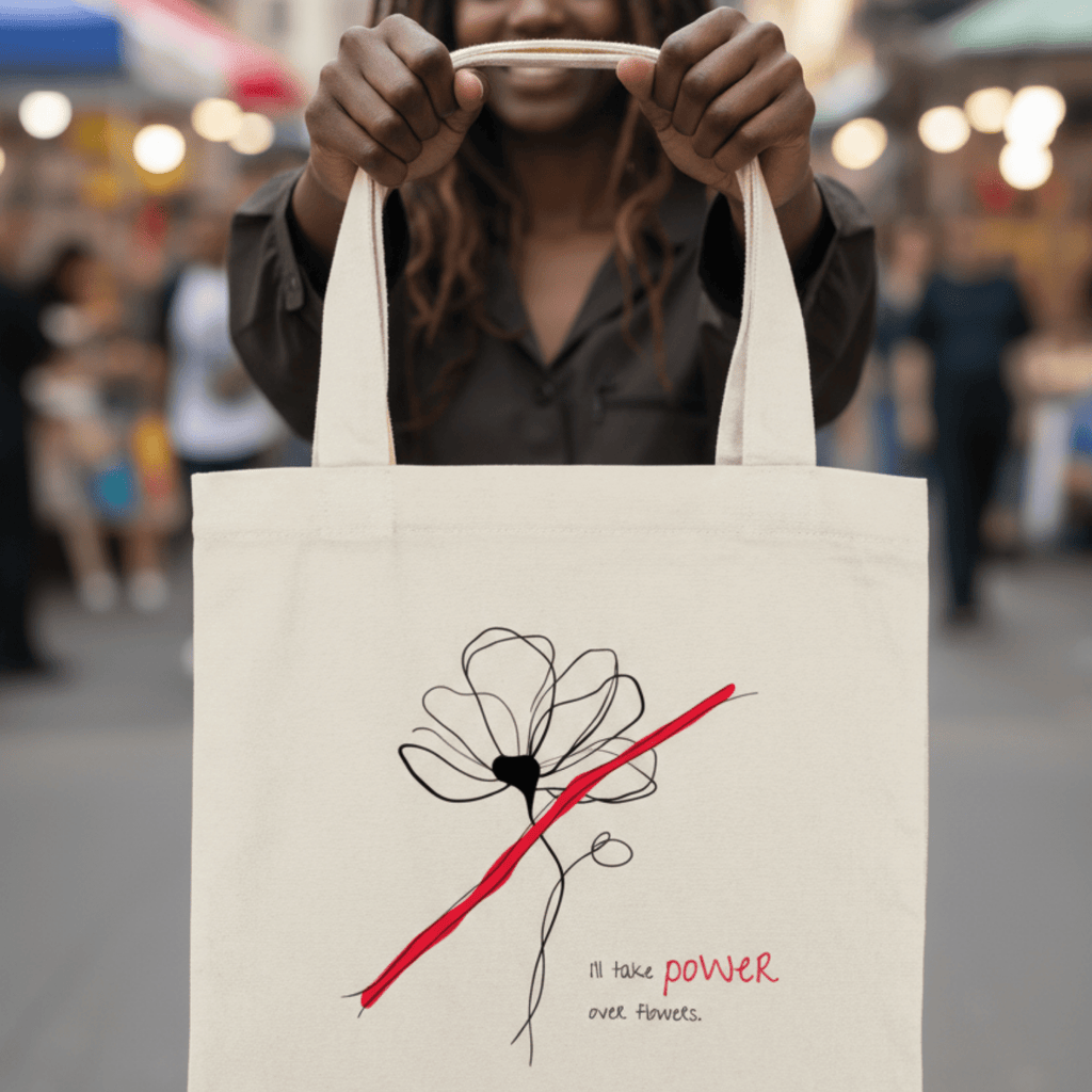 No Shit Shirts - Jutebeutel: I’ll take power over flowers - Jutebeuel - basic