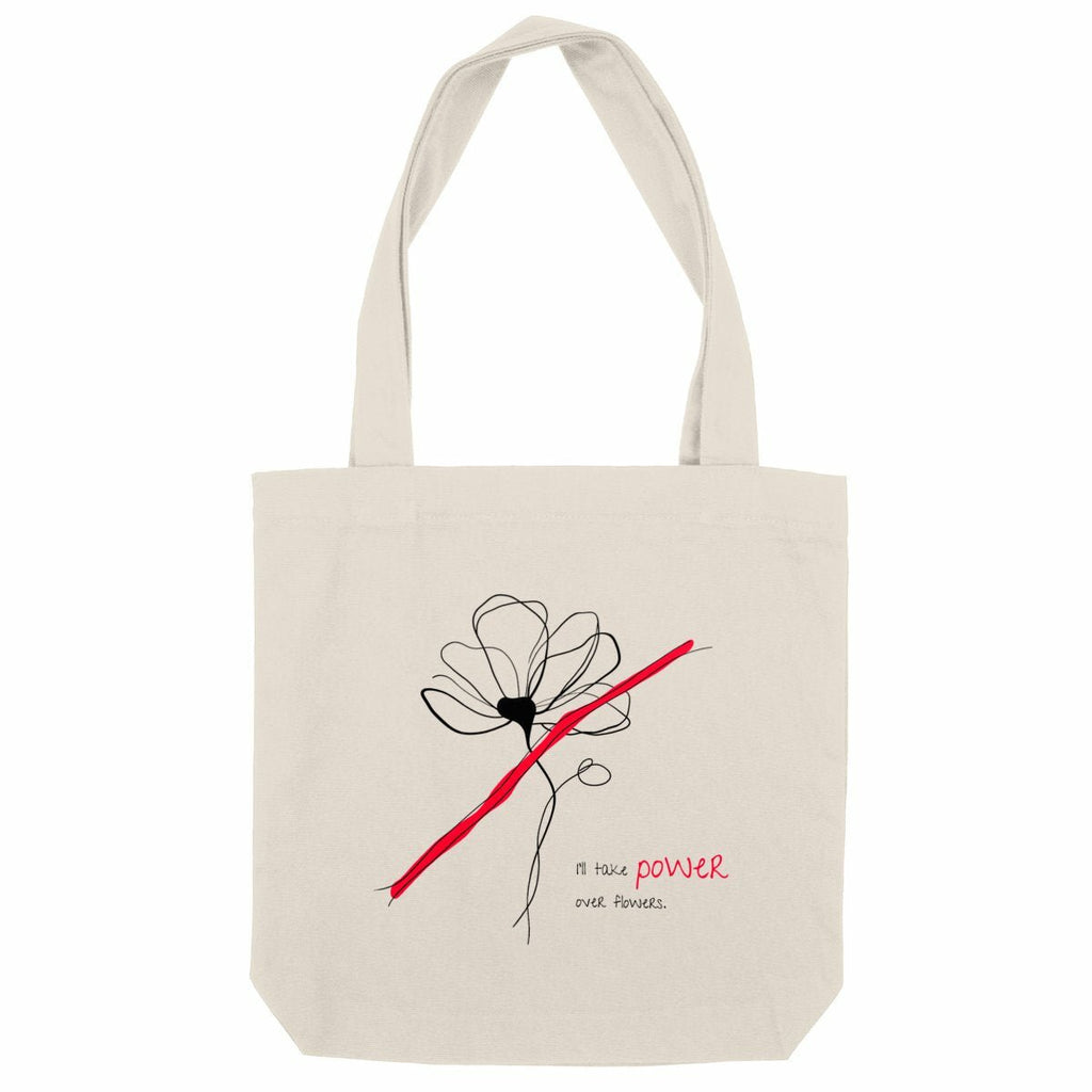 No Shit Shirts - Jutebeutel: I’ll take power over flowers - Jutebeuel - basic