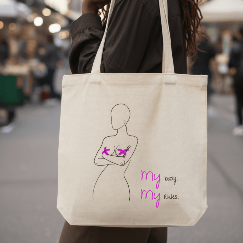No Shit Shirts - Jutebeutel: My Body, My Rules - Body & Autonomy & Sexism - basic