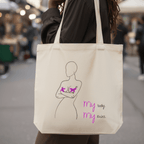 No Shit Shirts - Jutebeutel: My Body, My Rules - Body & Autonomy & Sexism - basic