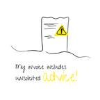 No Shit Shirts - Jutebeutel: My invoice includes unsolicited advice. - Jutebeuel - basic