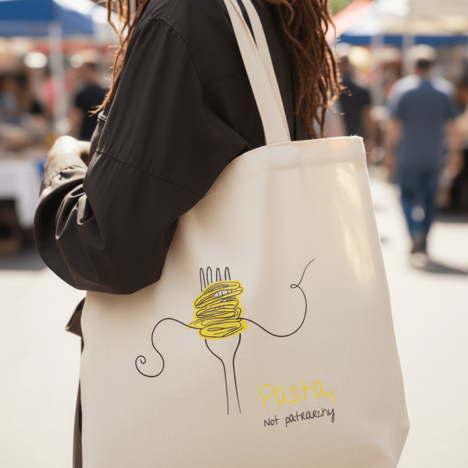 No Shit Shirts - Jutebeutel: Pasta, not patriarchy - Jutebeuel - basic