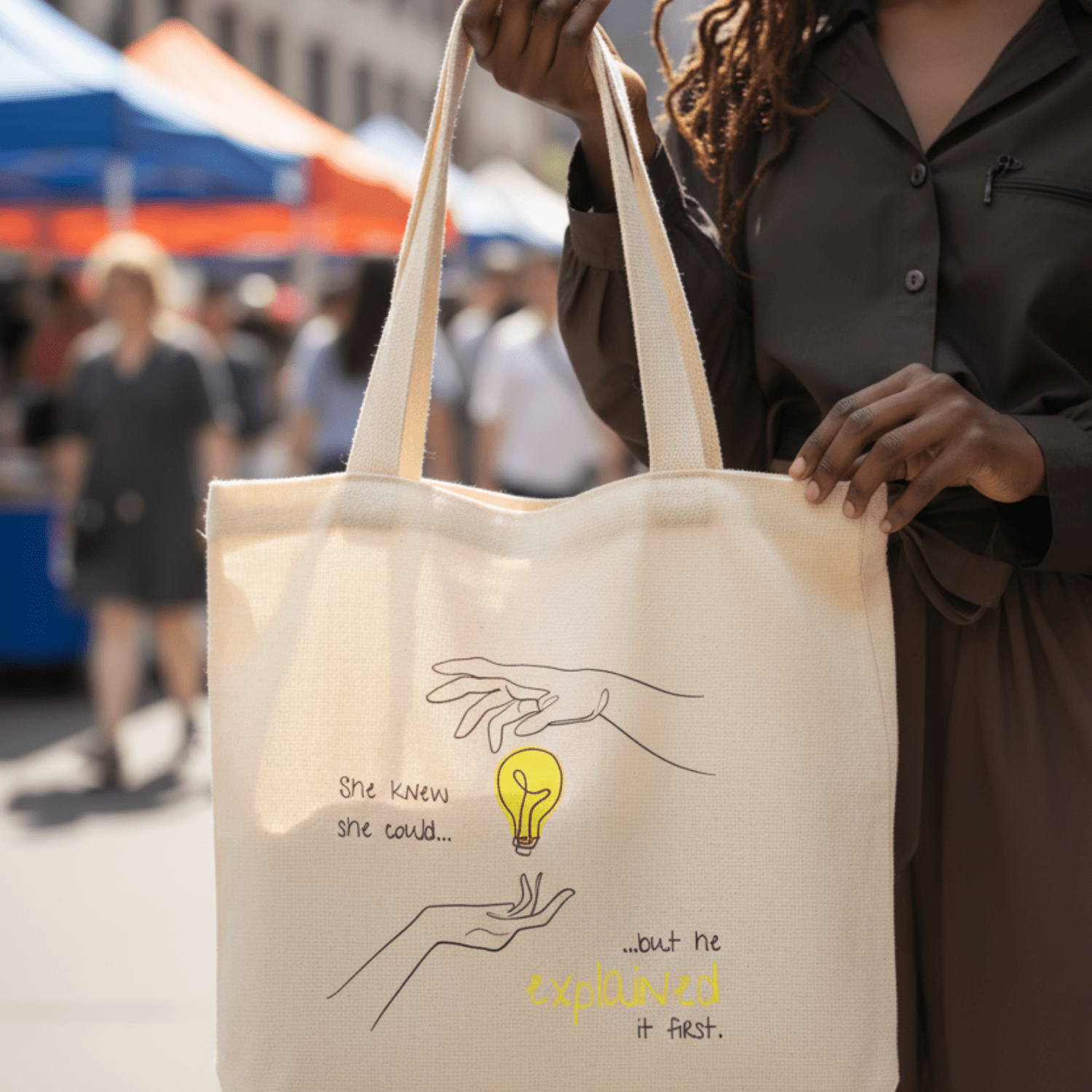 No Shit Shirts - Jutebeutel: She knew she could, but he explained it first. - Jutebeuel - basic