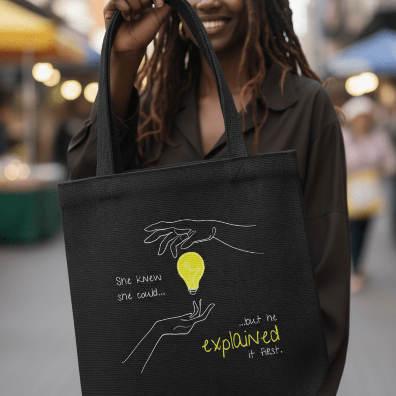 No Shit Shirts - Jutebeutel: She knew she could, but he explained it first. - Jutebeuel - basic