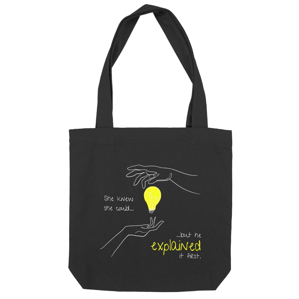 No Shit Shirts - Jutebeutel: She knew she could, but he explained it first. - Jutebeuel - basic