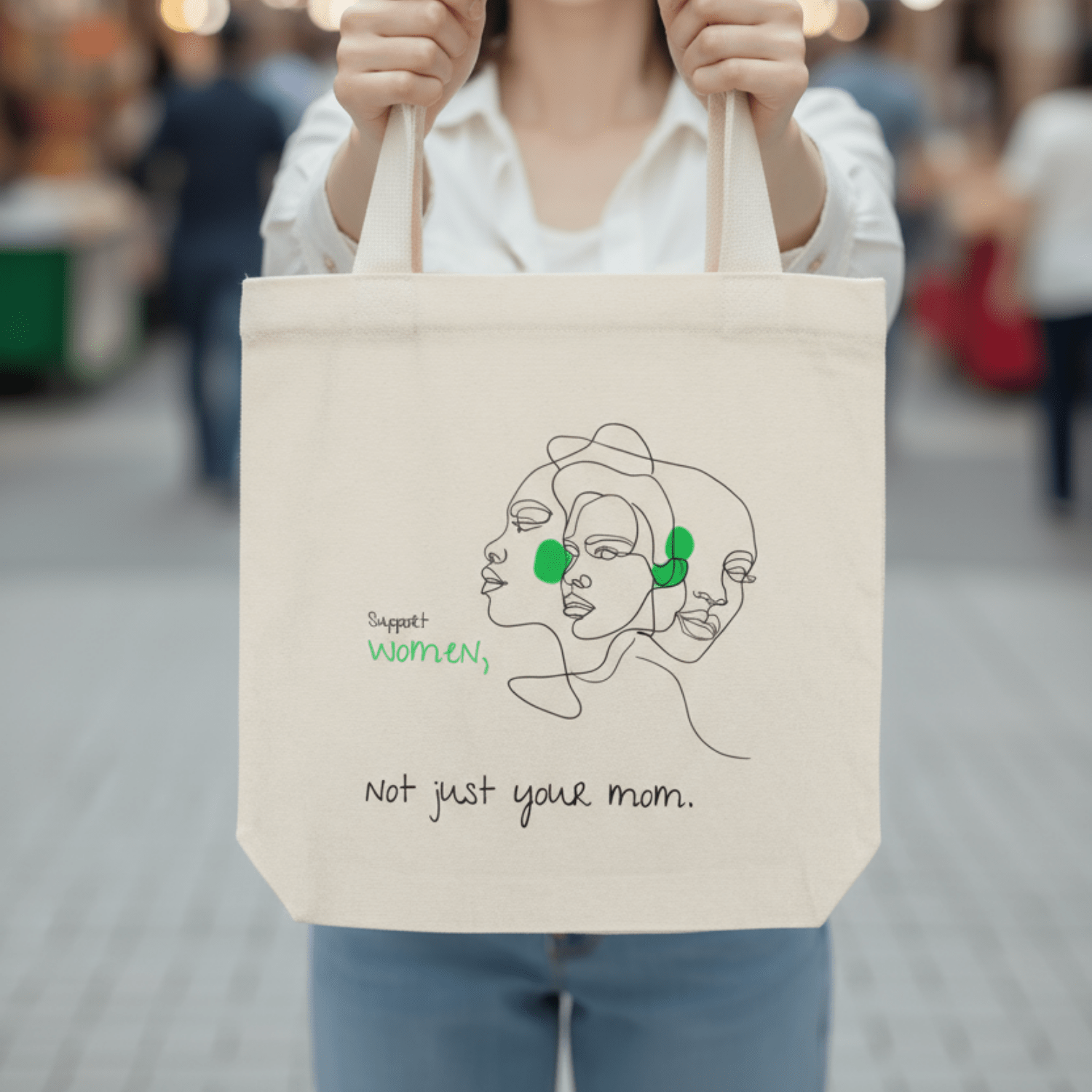 No Shit Shirts - Jutebeutel: Support women. Not just your mom - Jutebeuel - basic