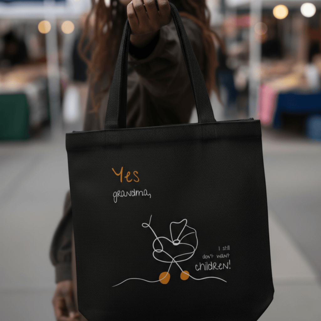 No Shit Shirts - Jutebeutel: Yes, grandma, I still don’t want children - Gender Roles - basic