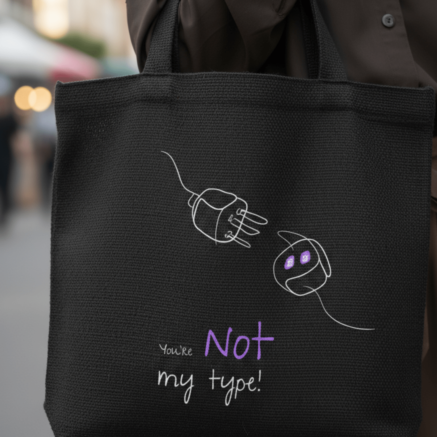 No Shit Shirts - Jutebeutel: Your not my type - Body & Autonomy & Sexism - basic