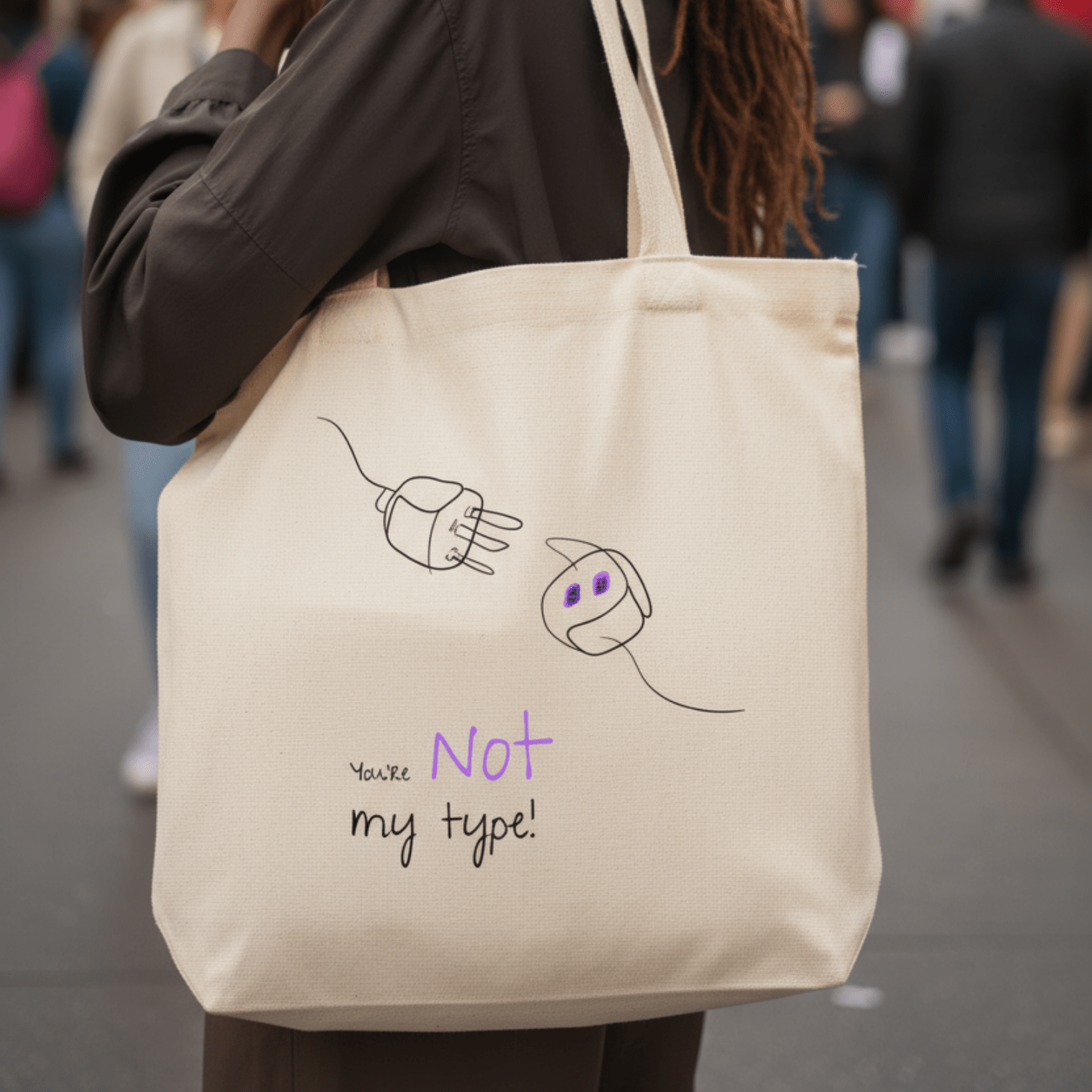 No Shit Shirts - Jutebeutel: Your not my type - Body & Autonomy & Sexism - basic