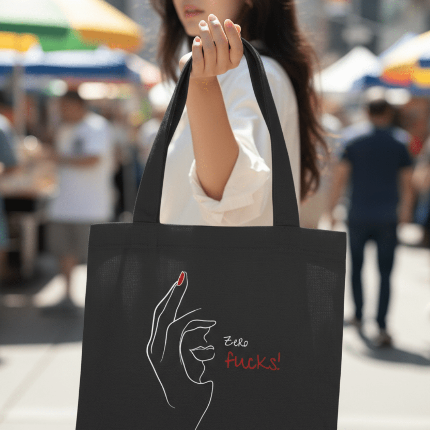 No Shit Shirts - Jutebeutel: Zero Fucks - Jutebeuel - basic