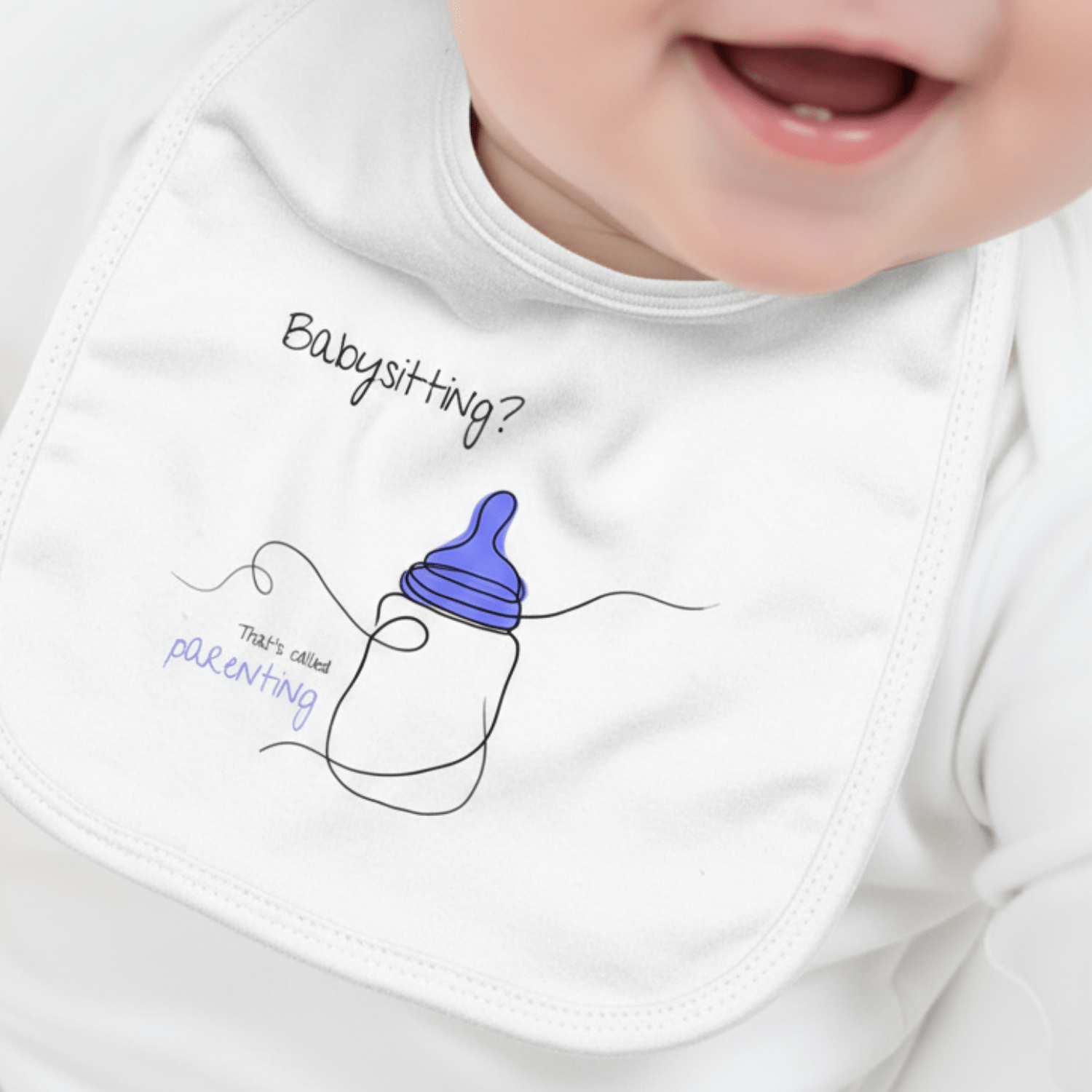 No Shit Shirts - Lätzchen: Babysitting? That’s called parenting! - Gender Roles - basic