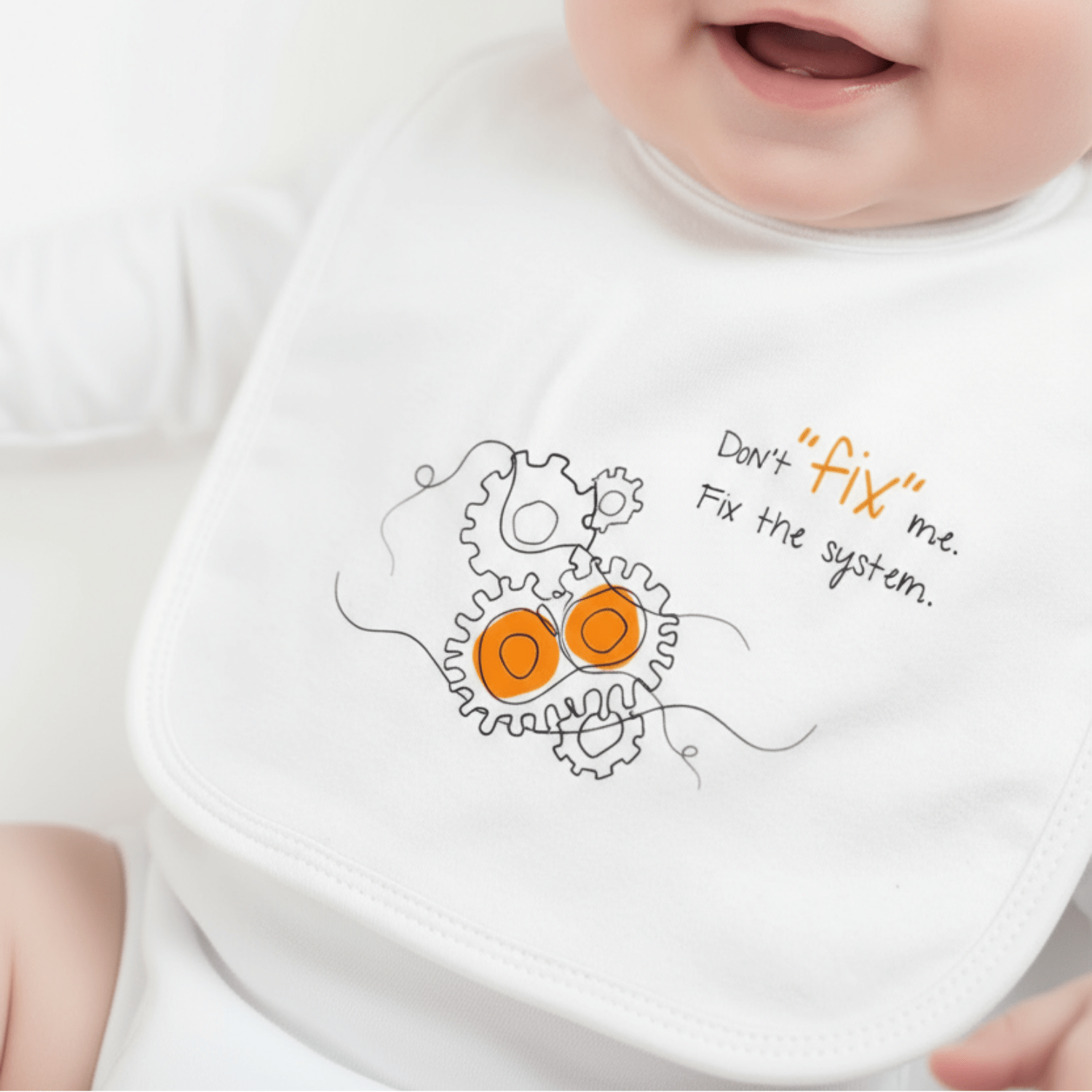 No Shit Shirts - Lätzchen: Don’t “fix” me. Fix the system. - Lätzchen - basic