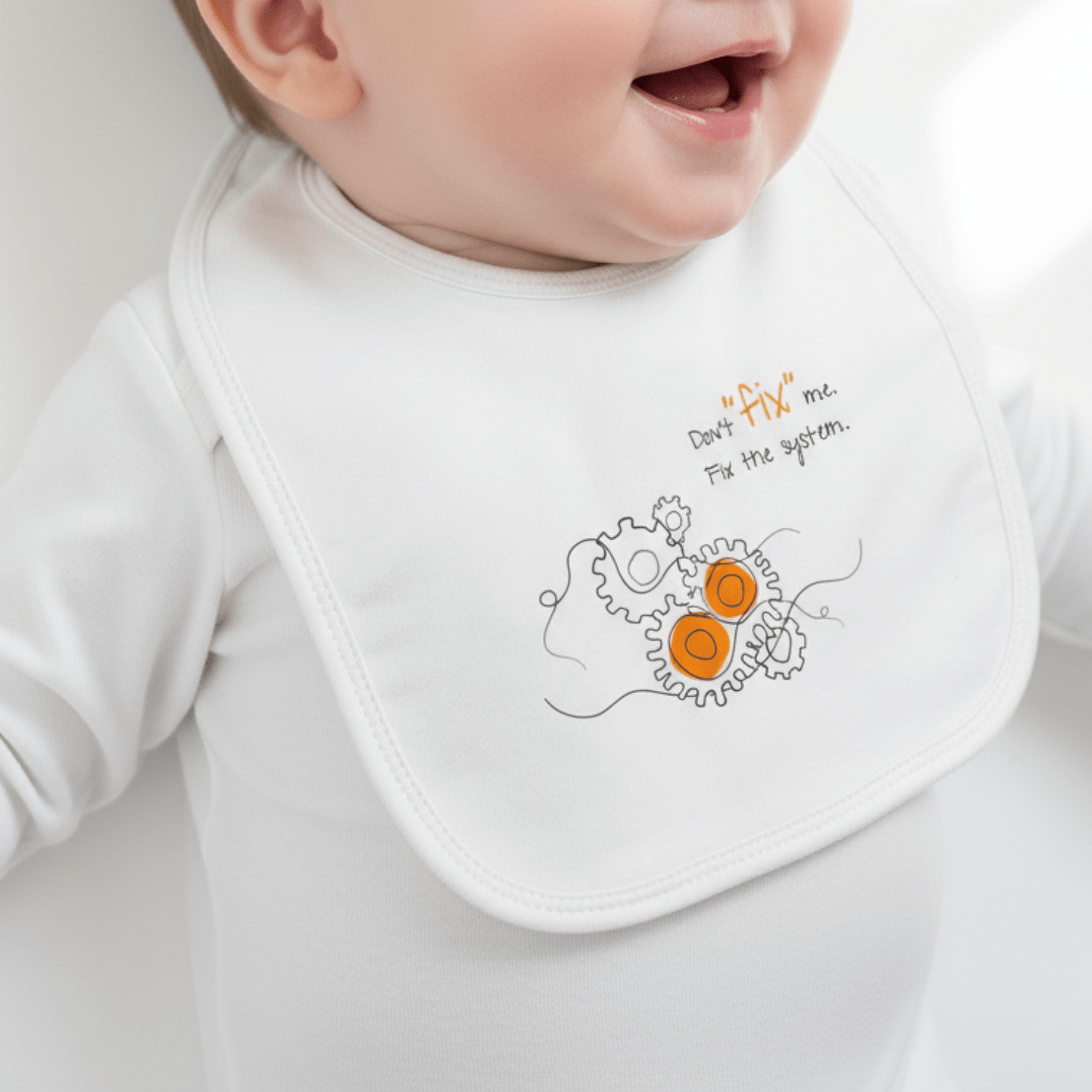 No Shit Shirts - Lätzchen: Don’t “fix” me. Fix the system. - Lätzchen - basic