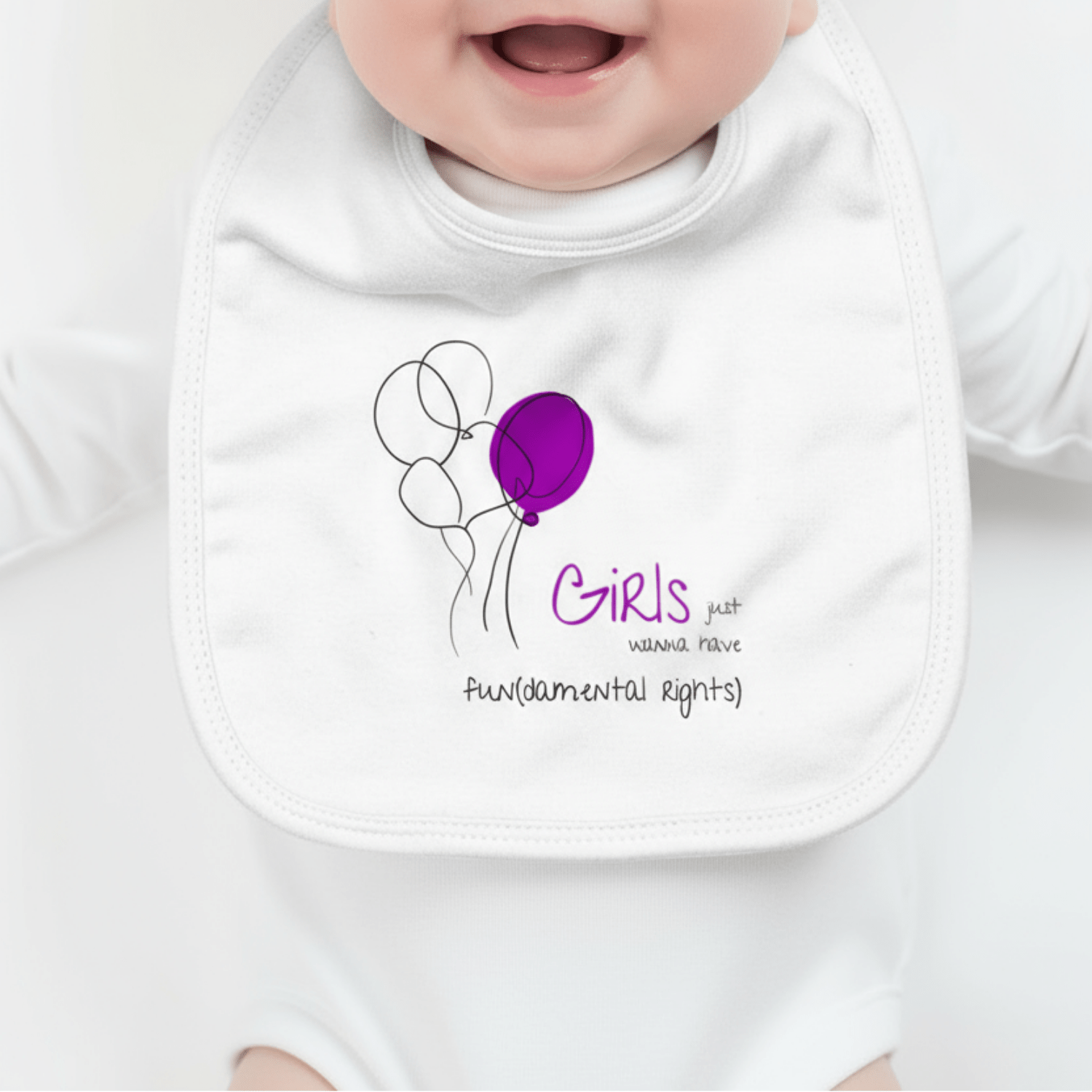 No Shit Shirts - Lätzchen: Girls just wanna have fun(damental rights) - Lätzchen - basic