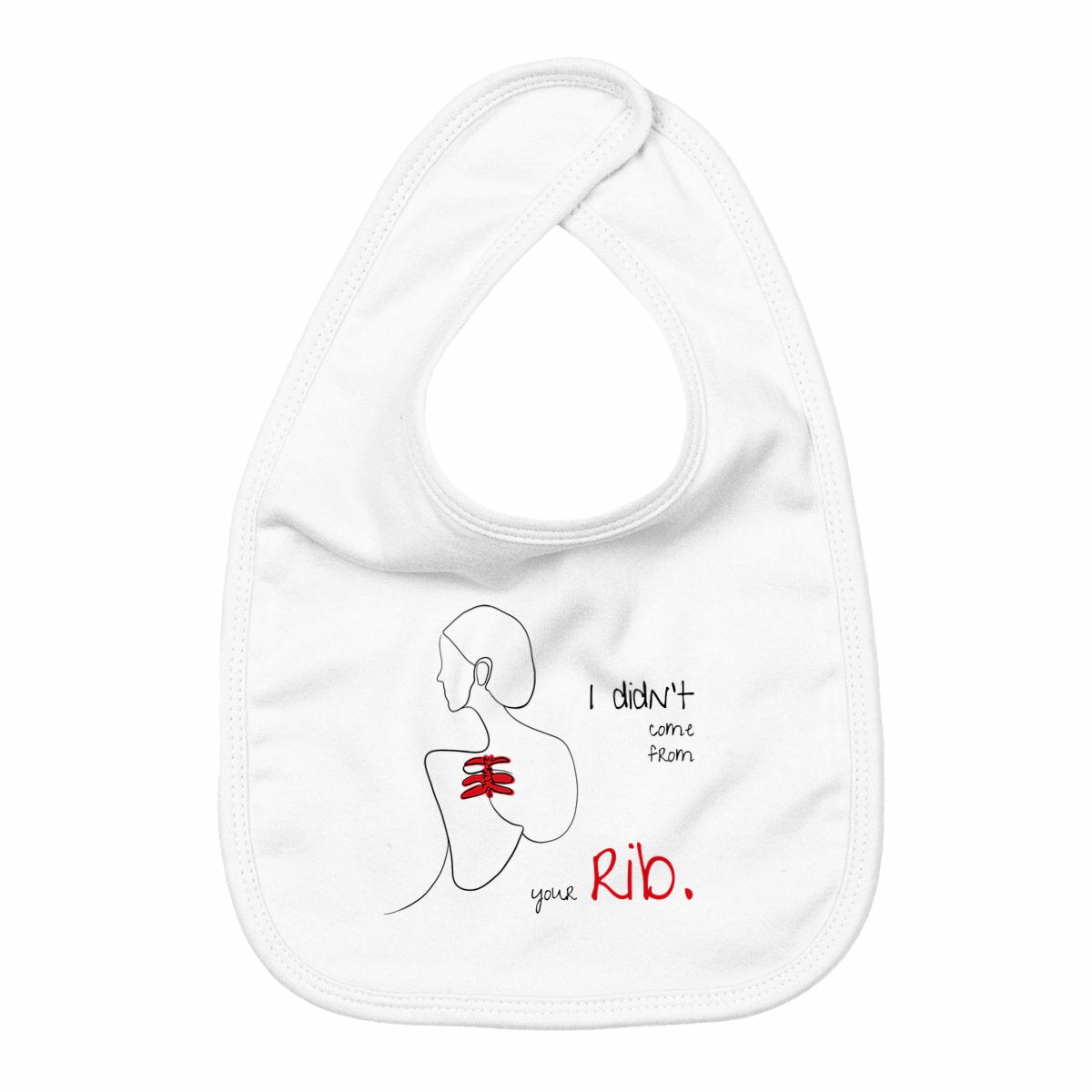 No Shit Shirts - Lätzchen: I didn’t come from your rib. - Body & Autonomy & Sexism - basic