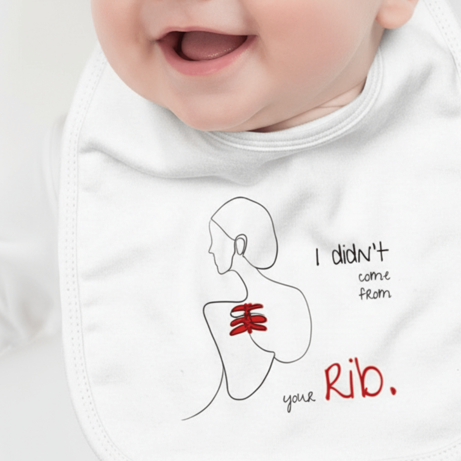 No Shit Shirts - Lätzchen: I didn’t come from your rib. - Body & Autonomy & Sexism - basic