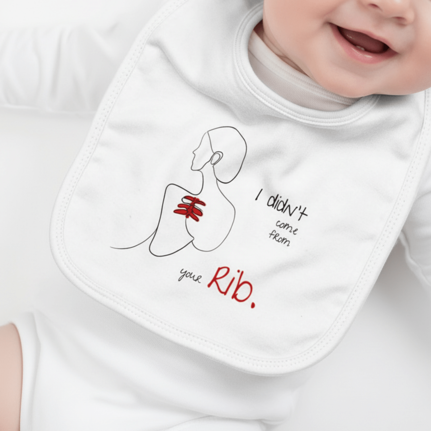 No Shit Shirts - Lätzchen: I didn’t come from your rib. - Body & Autonomy & Sexism - basic