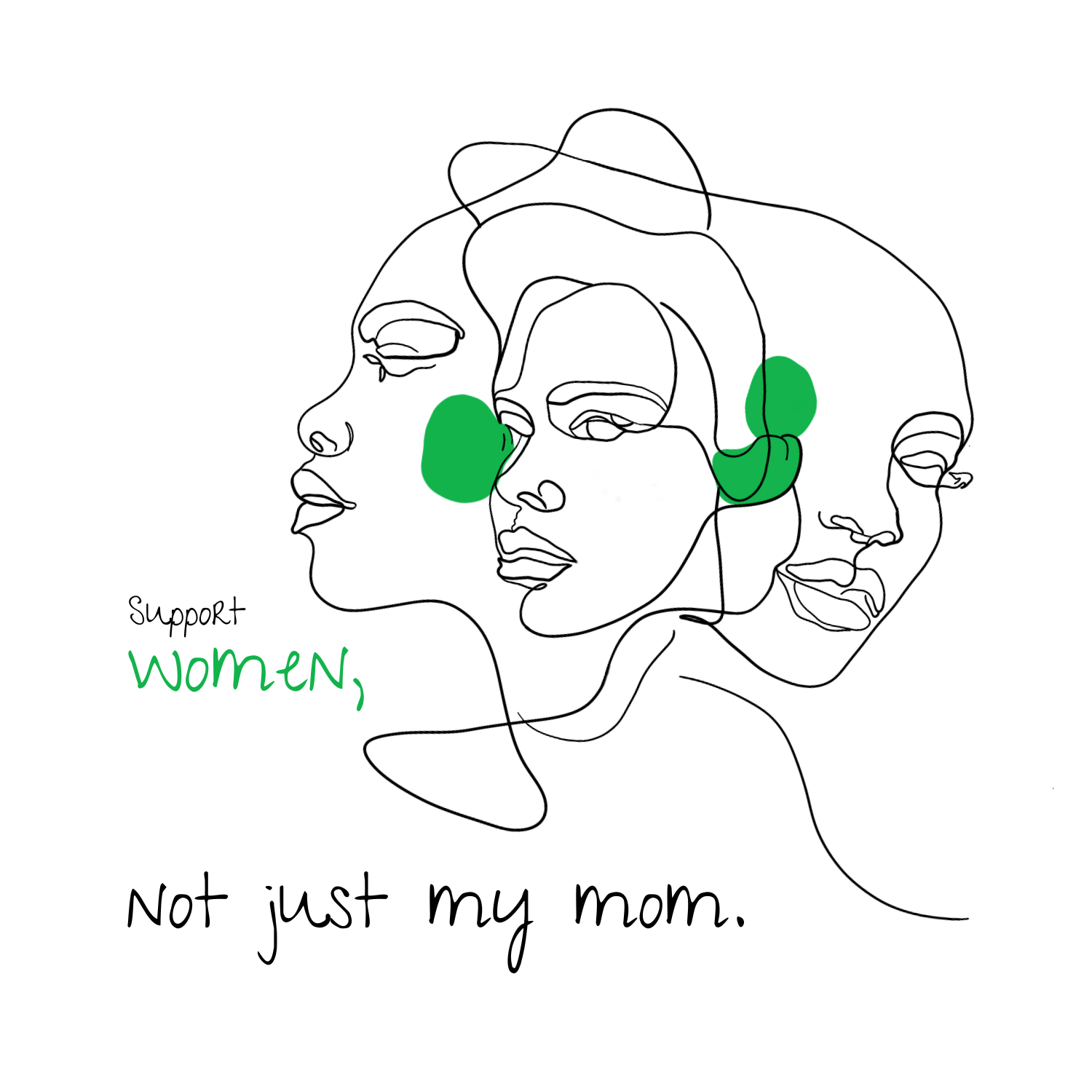 No Shit Shirts - Lätzchen: Support women. Not just my mom - Lätzchen - basic