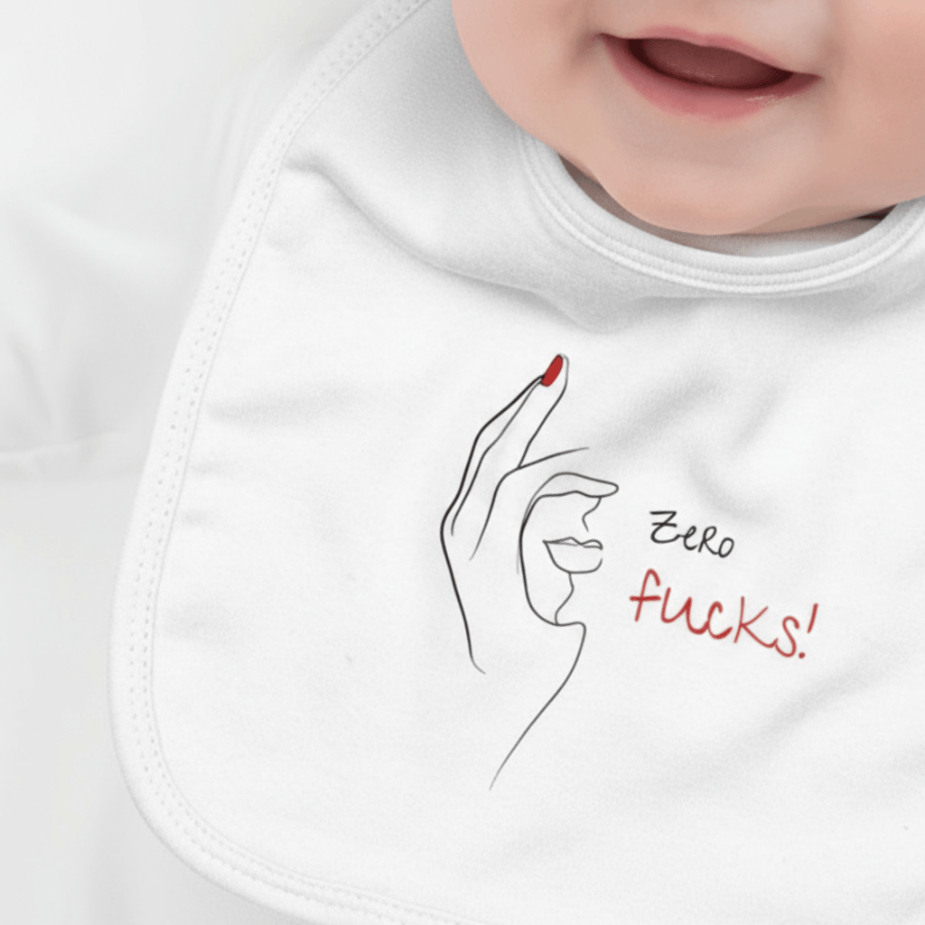 No Shit Shirts - Lätzchen: Zero Fucks - Lätzchen - basic