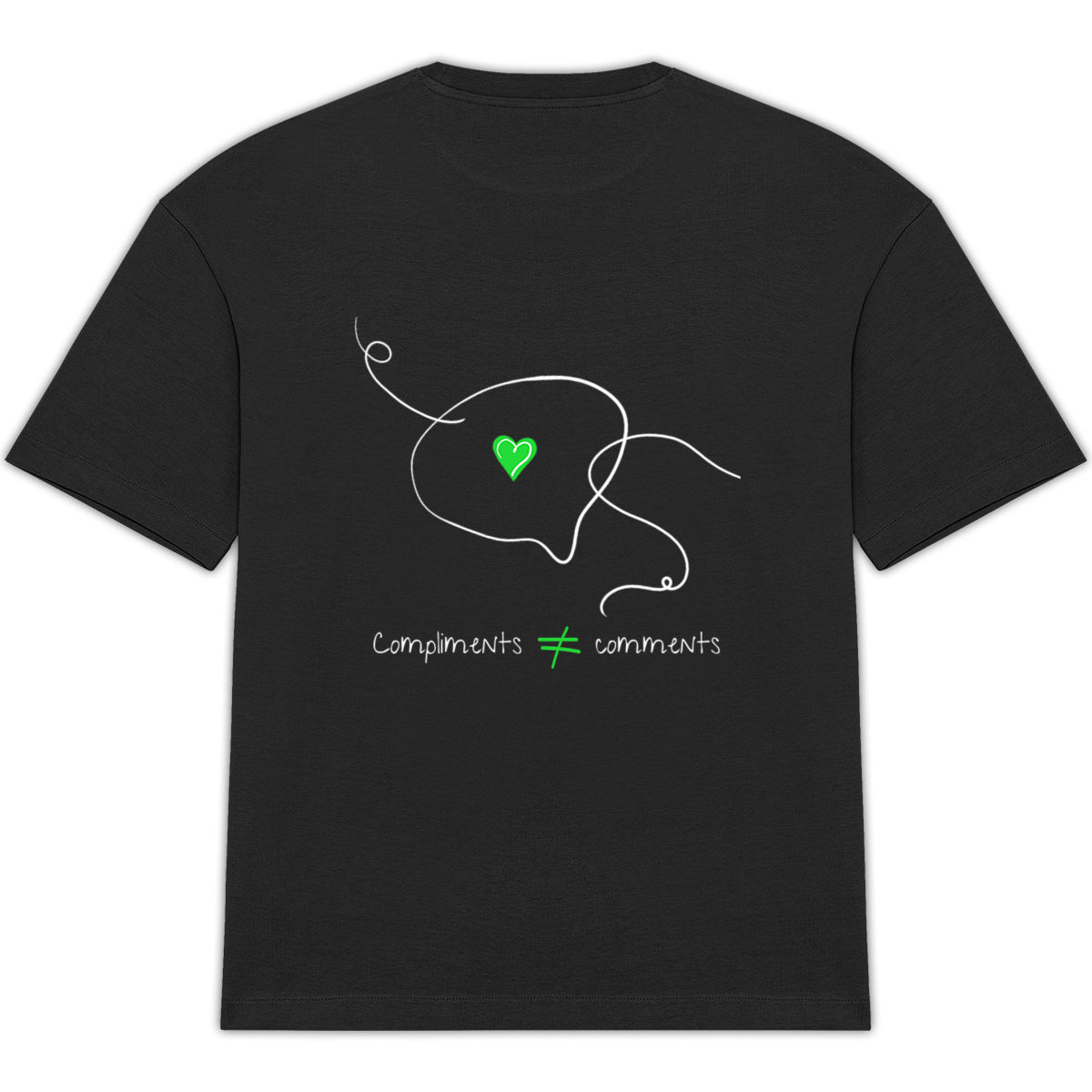 No Shit Shirts - Oversize Shirt (Backprint): Compliments ≠ comments. - Mansplaining - basic